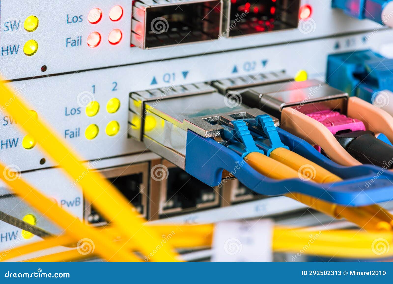 Network Optical Fiber Cables and Data Transmission Network Equipment