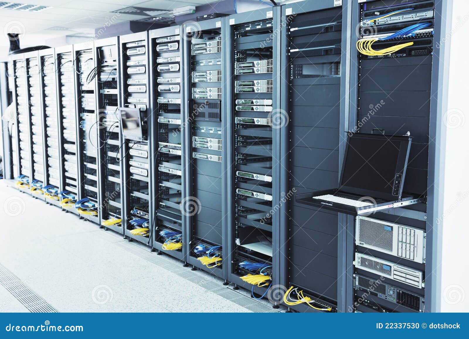 Network server room stock photo. Image of database ...