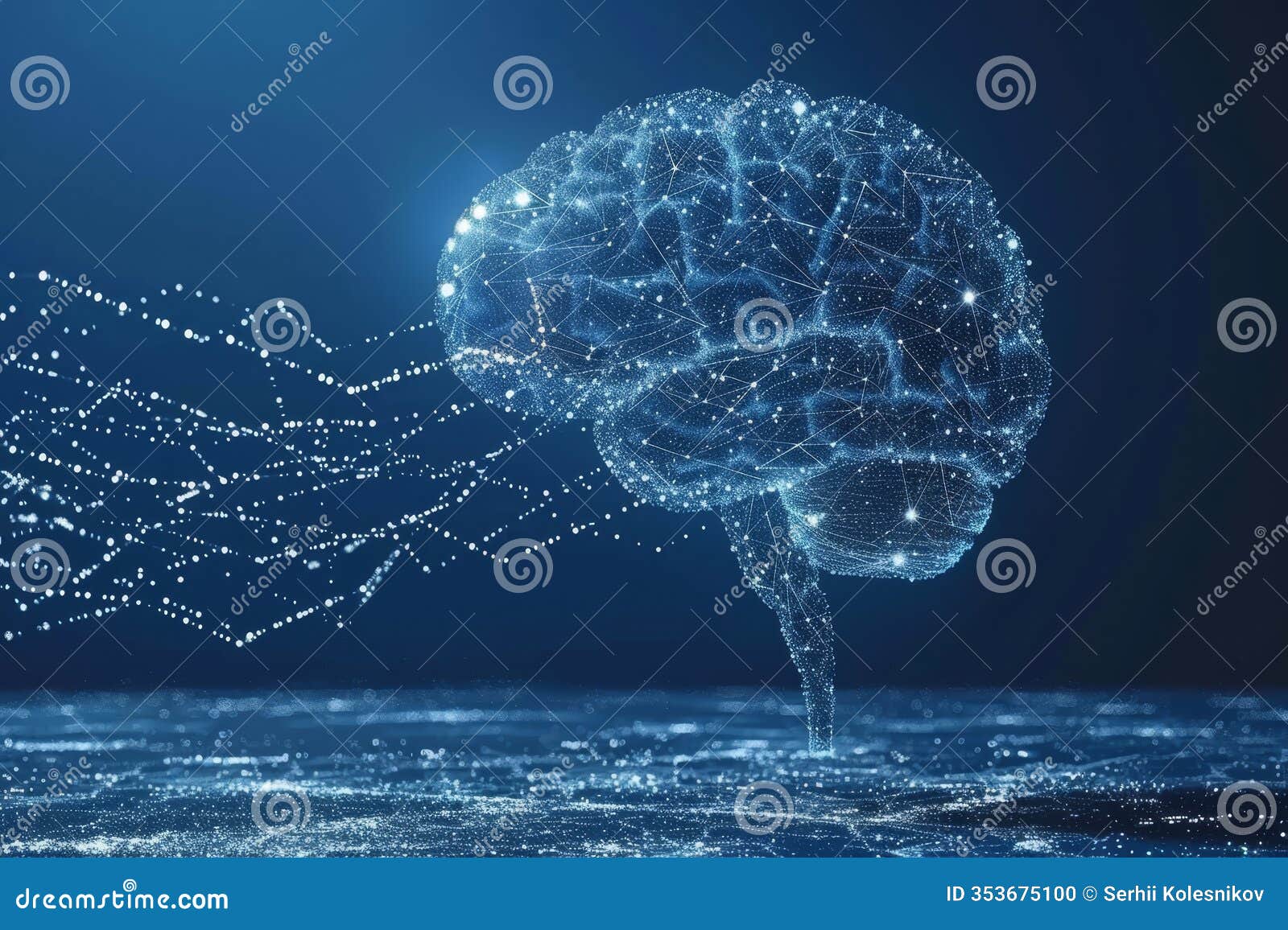 network d like a brain with glowing nodes and chains izing ai based thinking