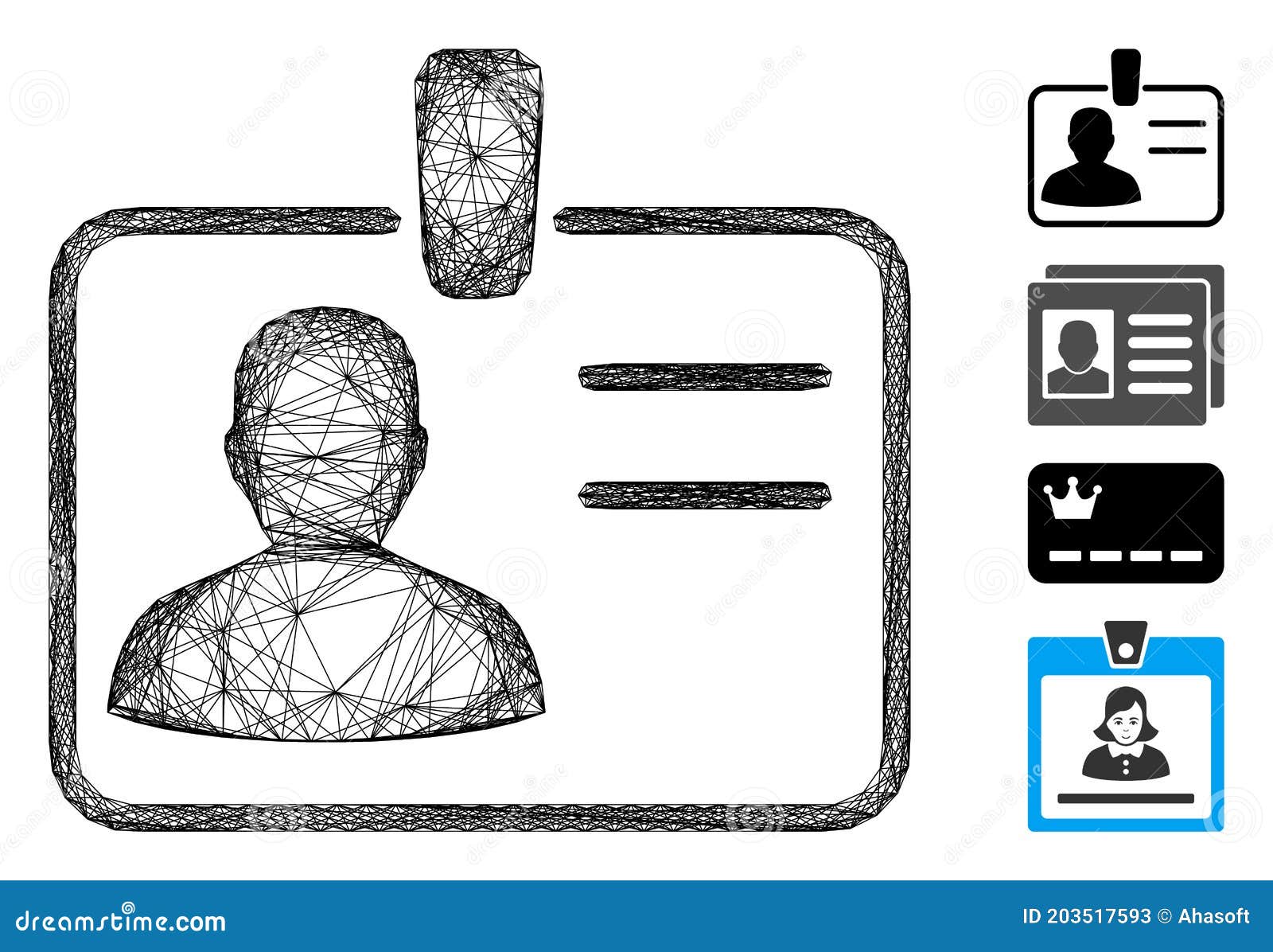Network User Badge Vector Mesh Stock Illustration Illustration of