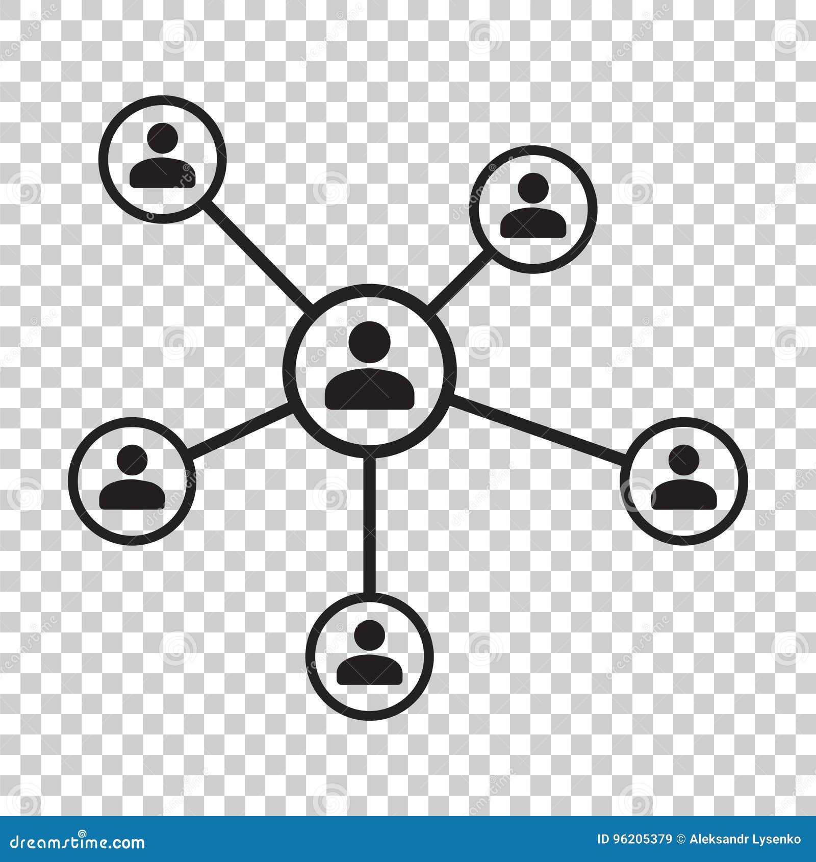 Network Vector Icon. People Connection Vector Illustration Stock Vector ...