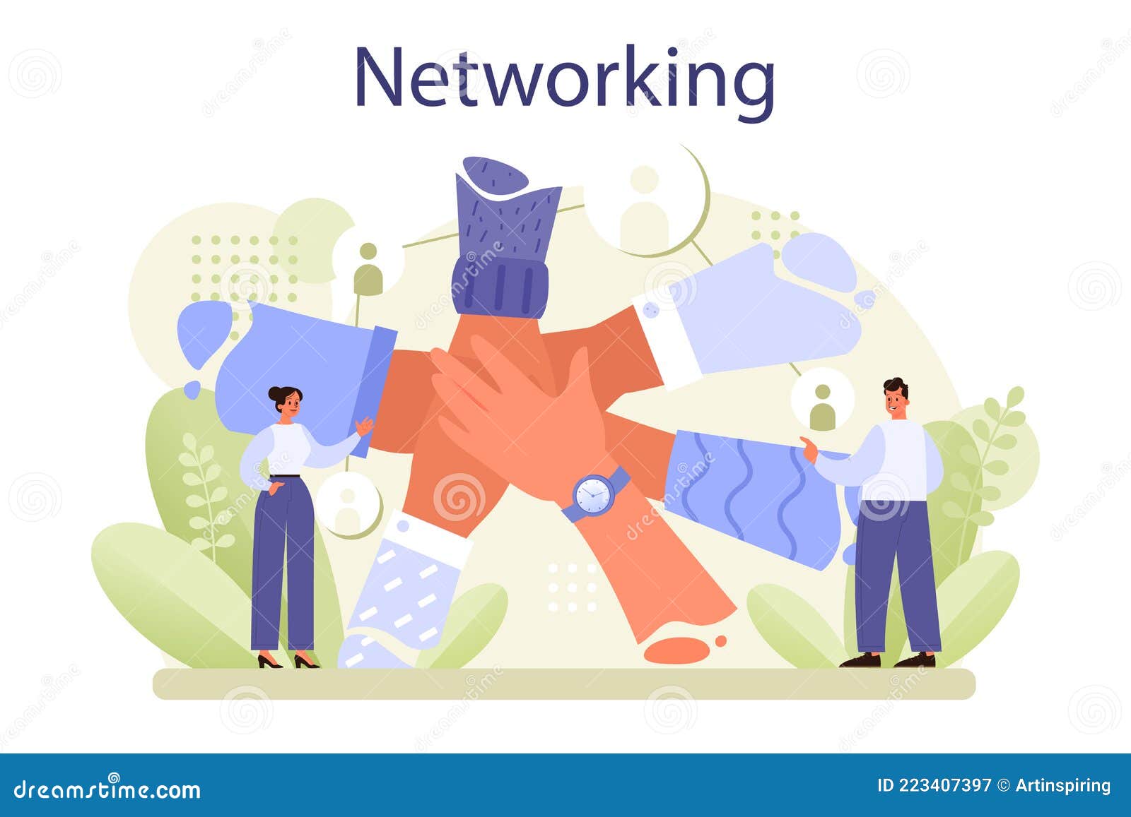 networking concept. employees collaboration, establishment of partnerships