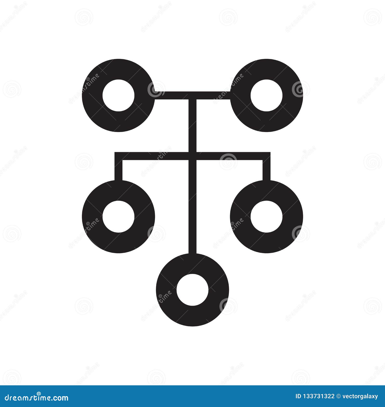 Networking Connection Icon Vector Sign And Symbol Isolated On