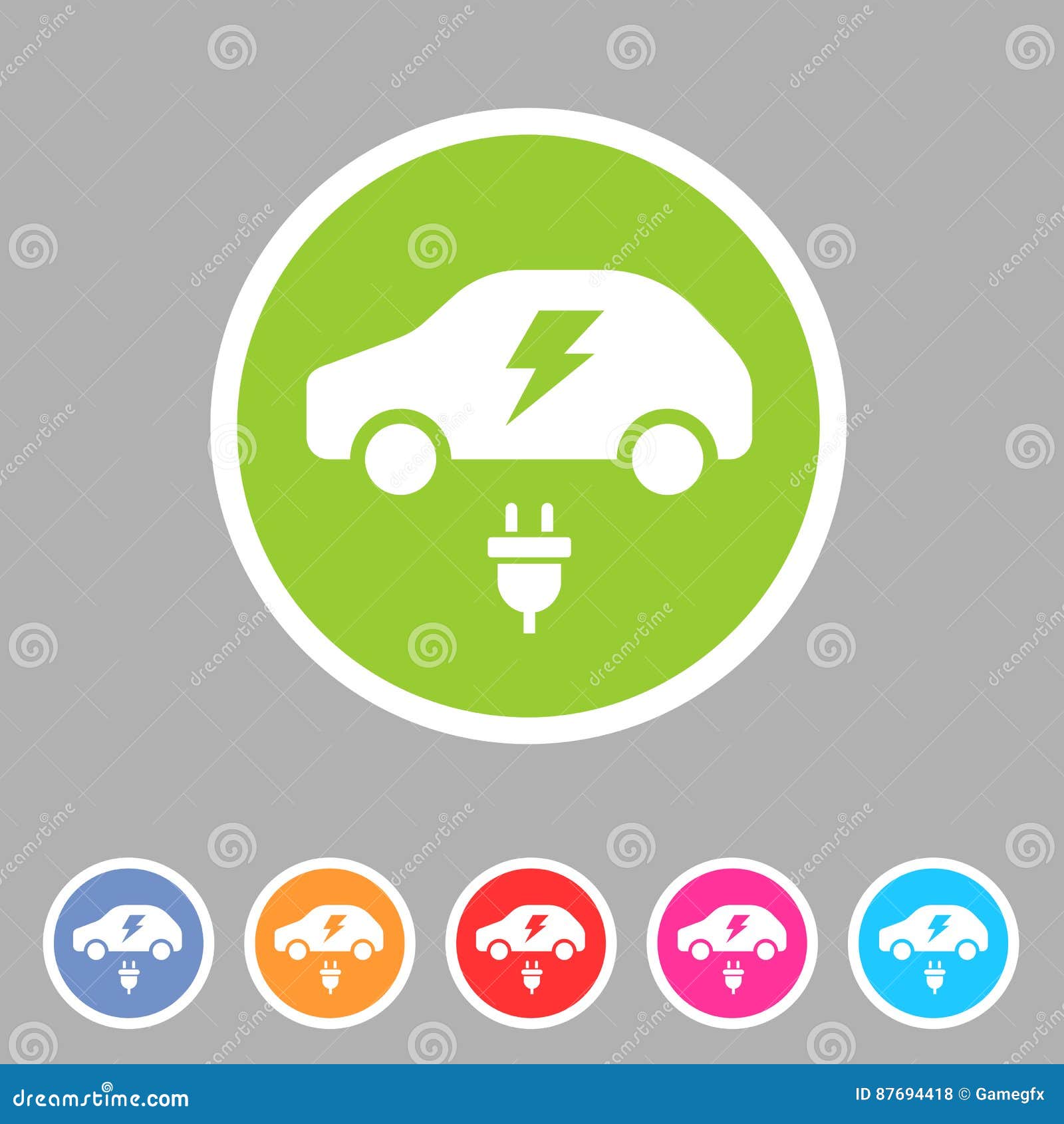 Elektroauto Ladebuchse Neon Glühen Icon Illustration Vektor Abbildung -  Illustration von bedienung, auto: 221459199