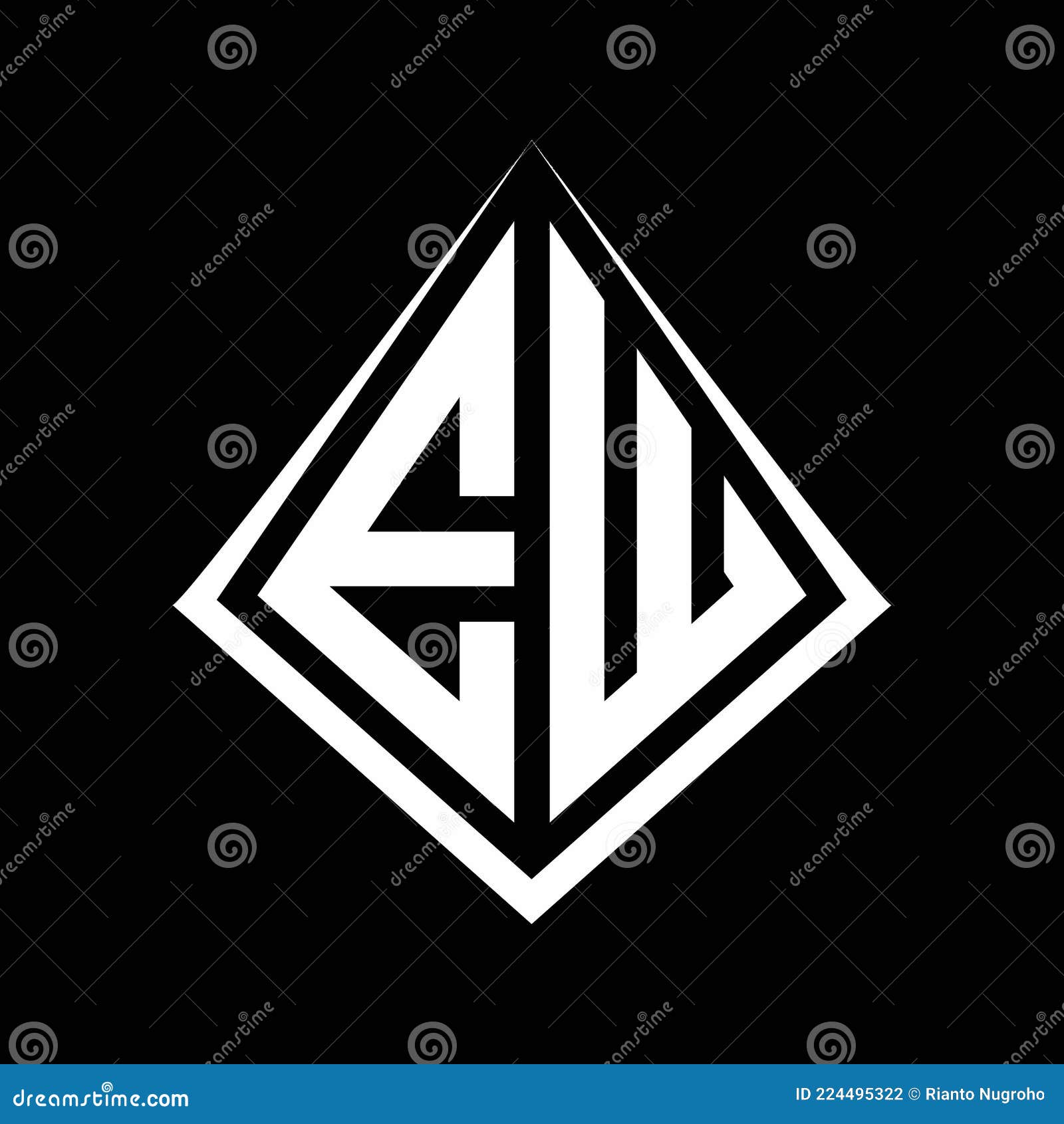 Neue Logo Buchstaben Monogramm Mit Prisma Form Design Vorlage Vektor ...