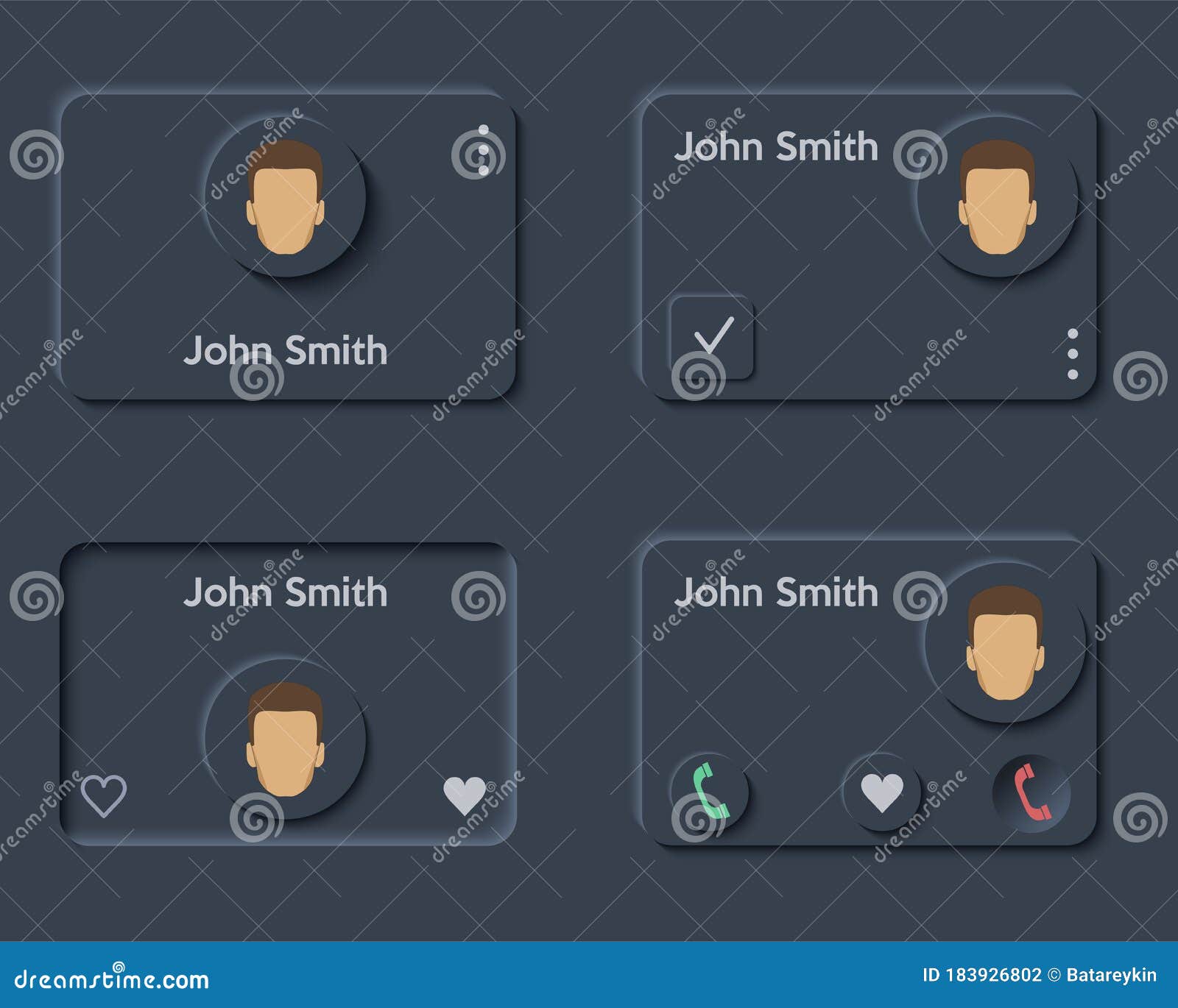 neumorph ui kit on device screen