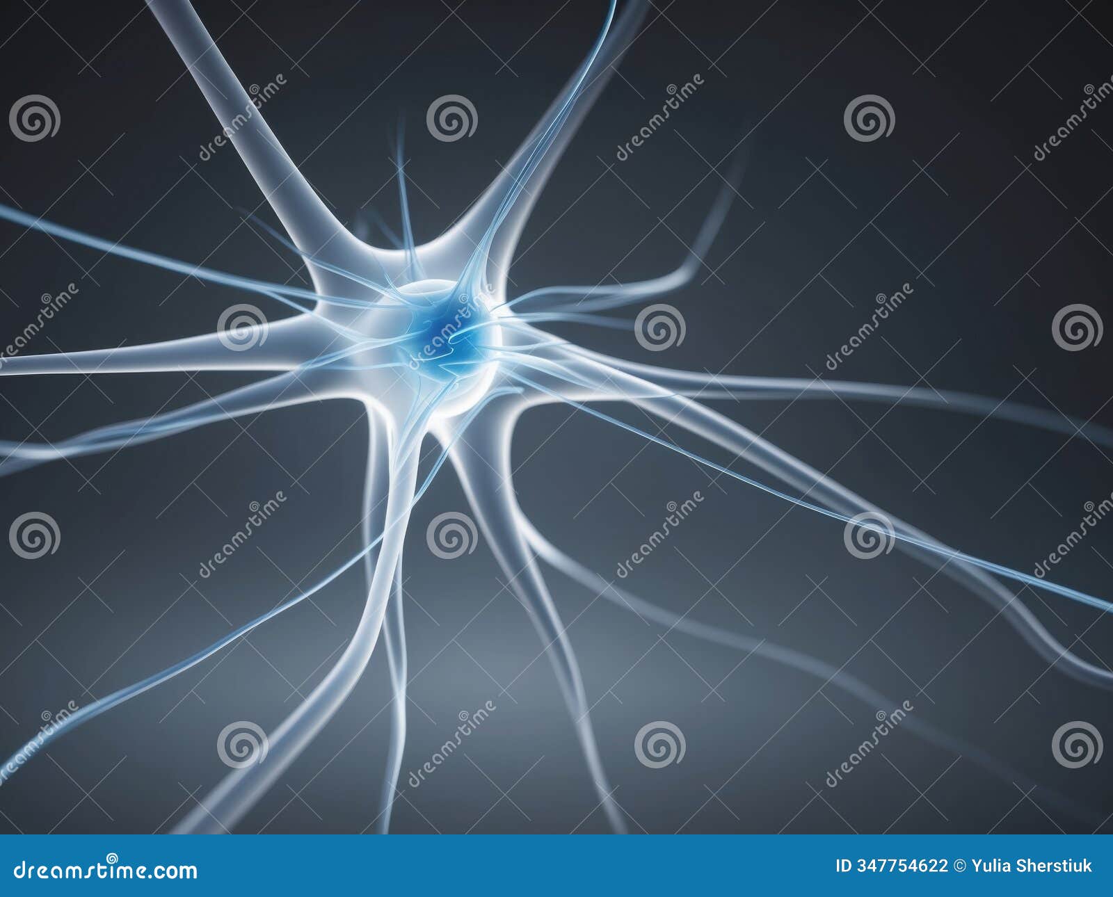 neural network in action a digital representation of a neuron.