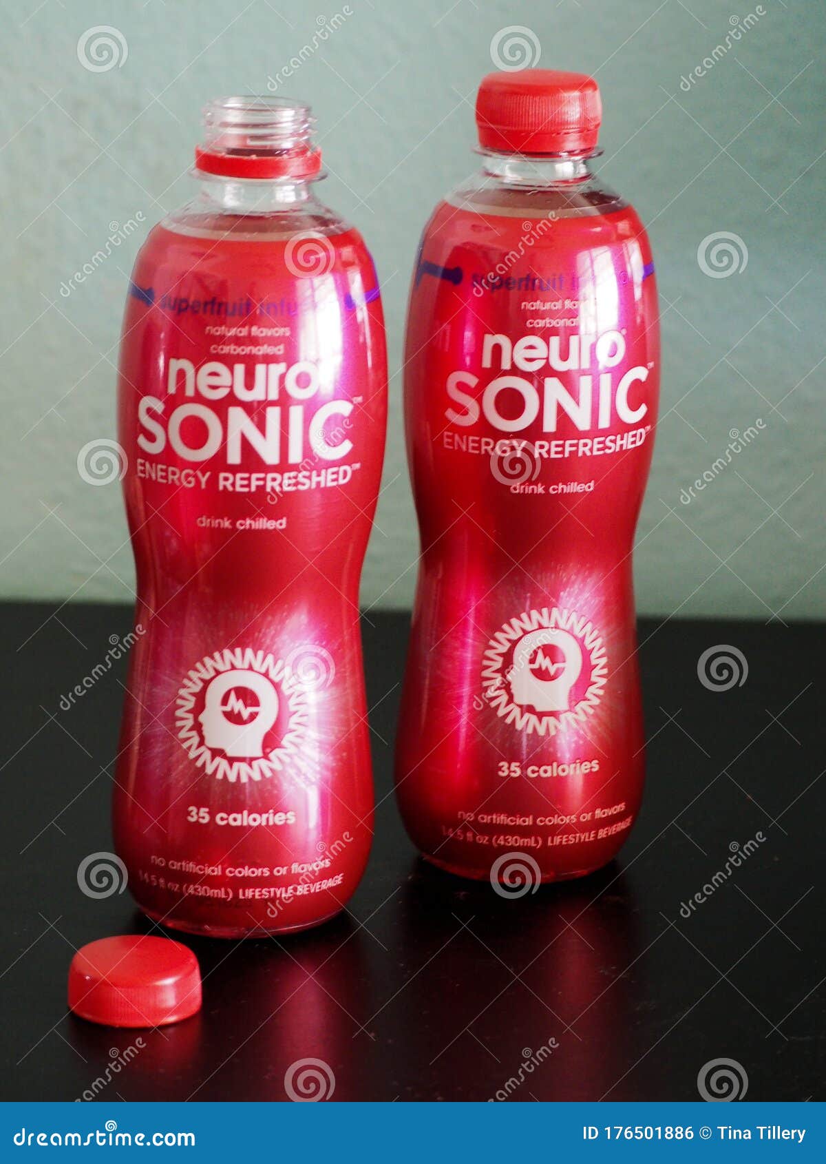 Neuro Sonic Energy Refreshed Drink Bottles Editorial Photo - Image