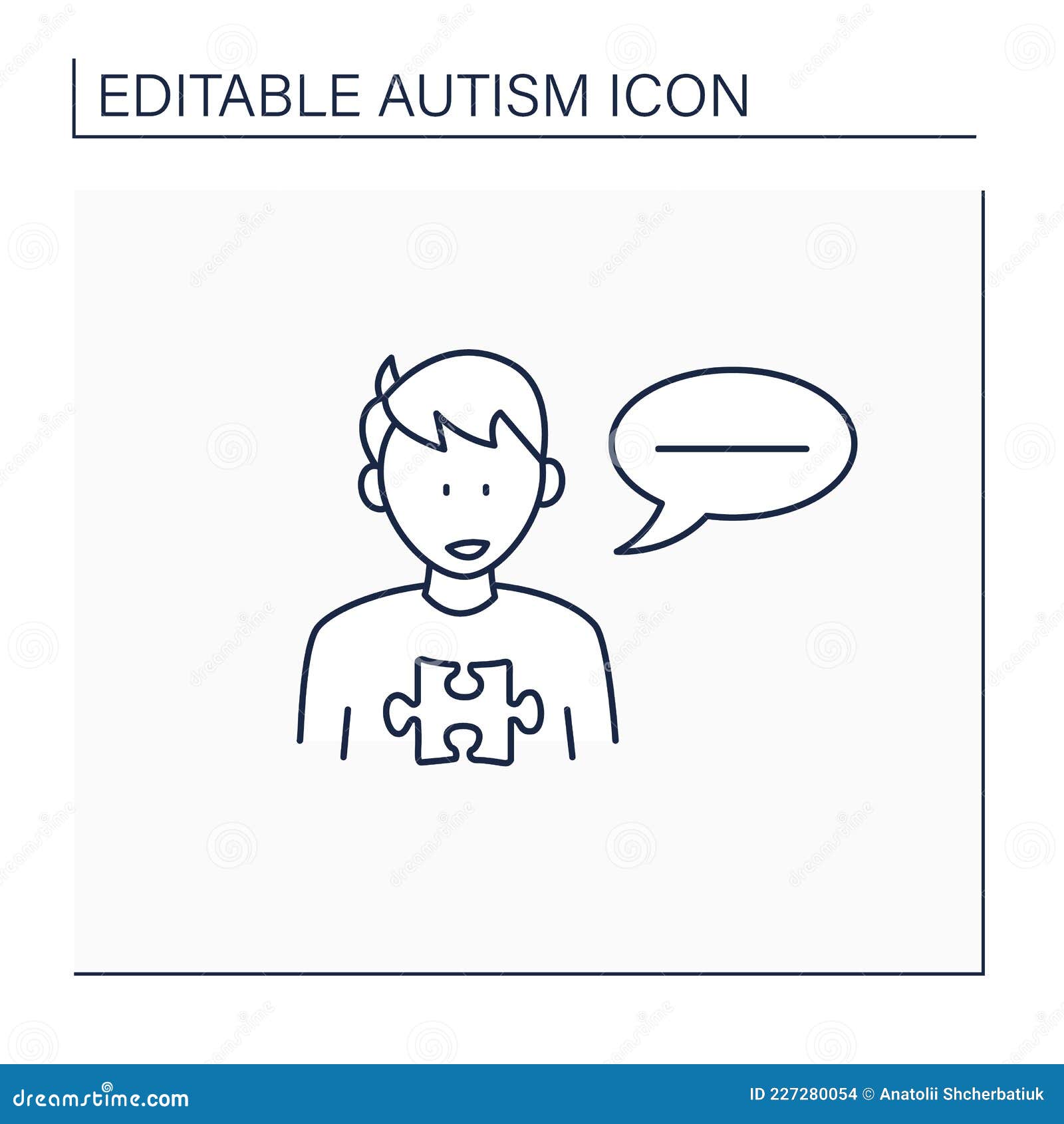 neurodevelopmental disorder line icon