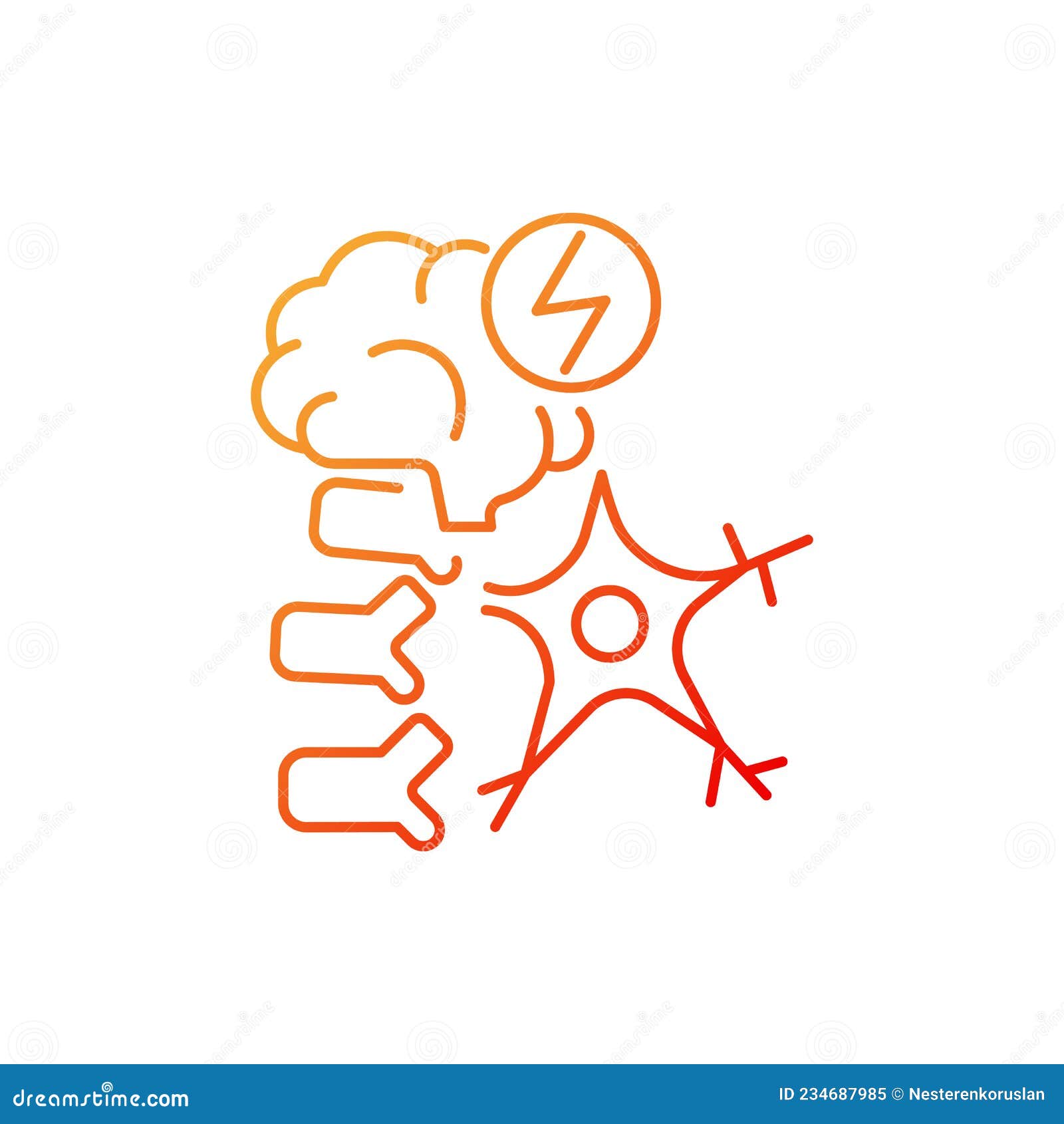 neuromuscular gradient linear  icon