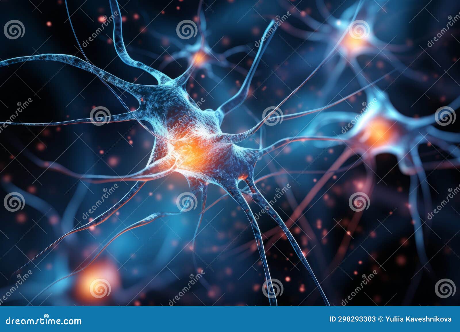 Neuron Cells Neural Network Under Microscope Neuro Research Science ...