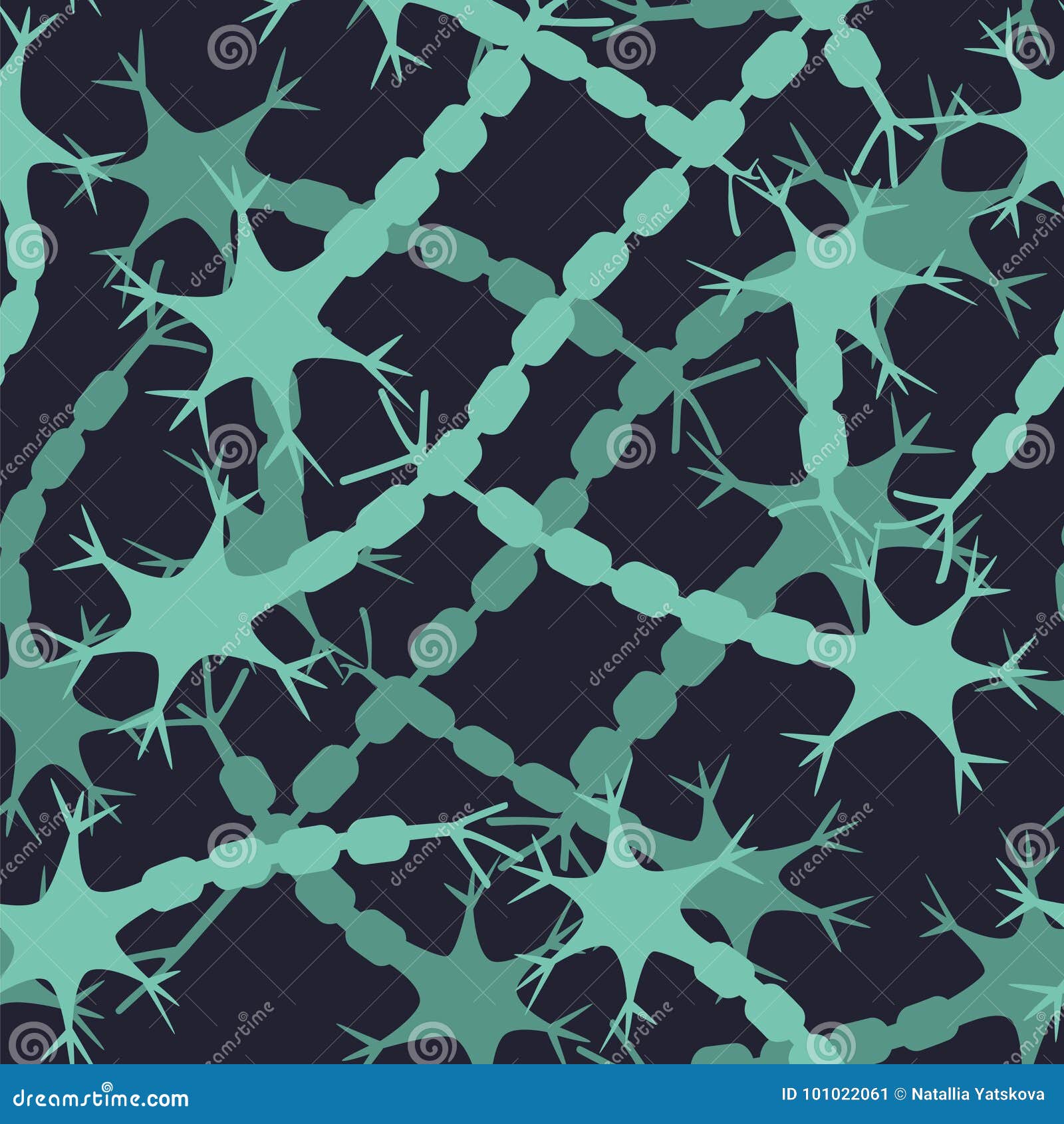 Neuron seamless pattern stock vector. Illustration of cell 101022061