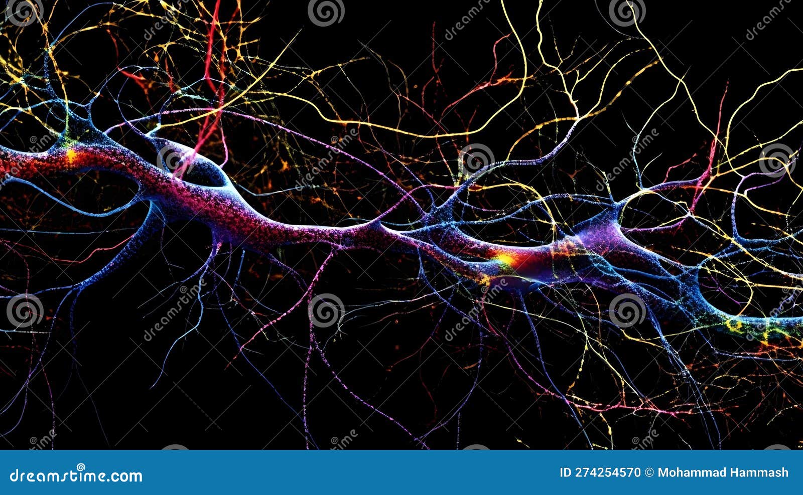 Neuron Images: a Sight To Behold, Made with Generative AI Stock ...