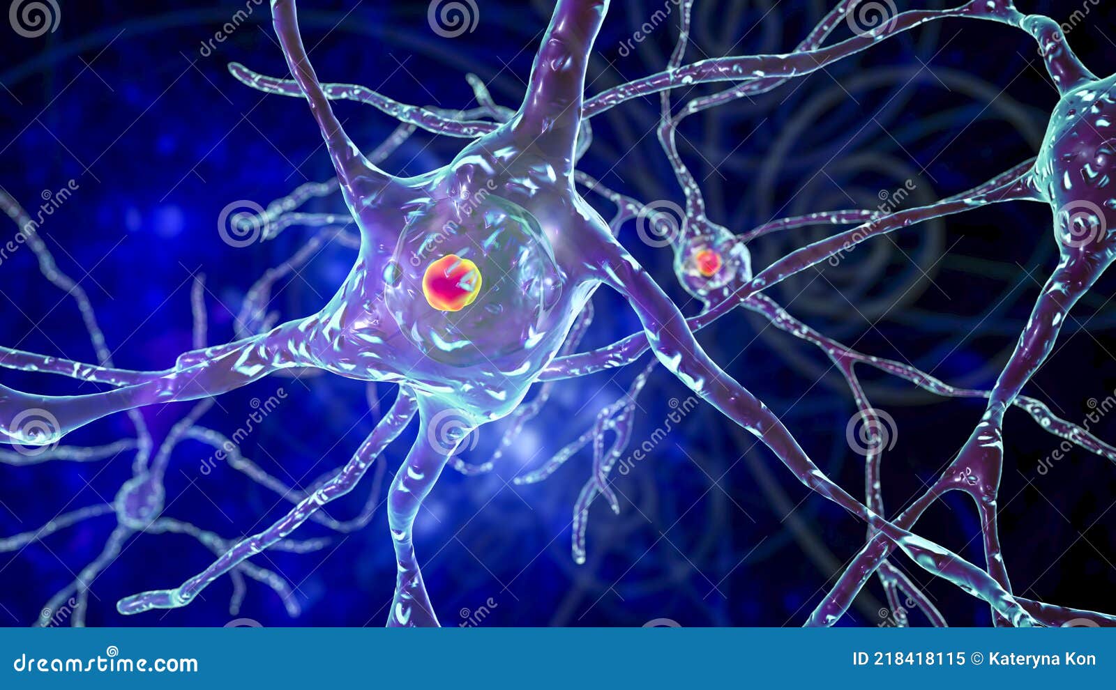 Neuronal Intranuclear Inclusions, 3D Illustration Stock Illustration ...