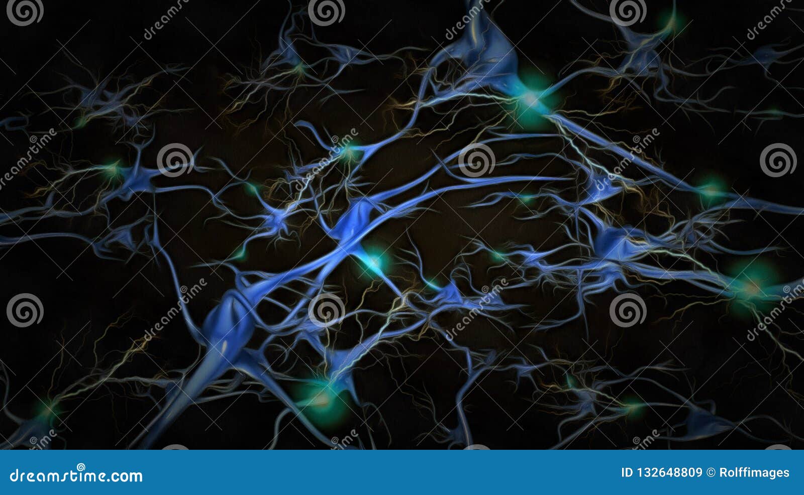 Neurons stock illustration. Illustration of firing, medical - 132648809