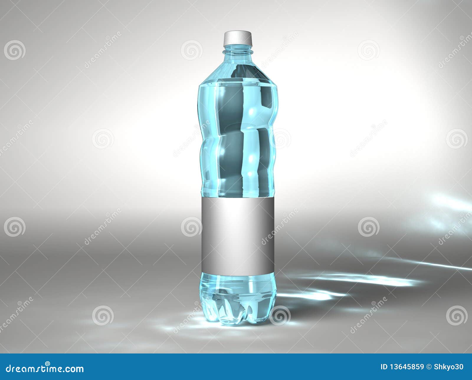 Neutral water bottle stock illustration. Illustration of mineral - 13645859