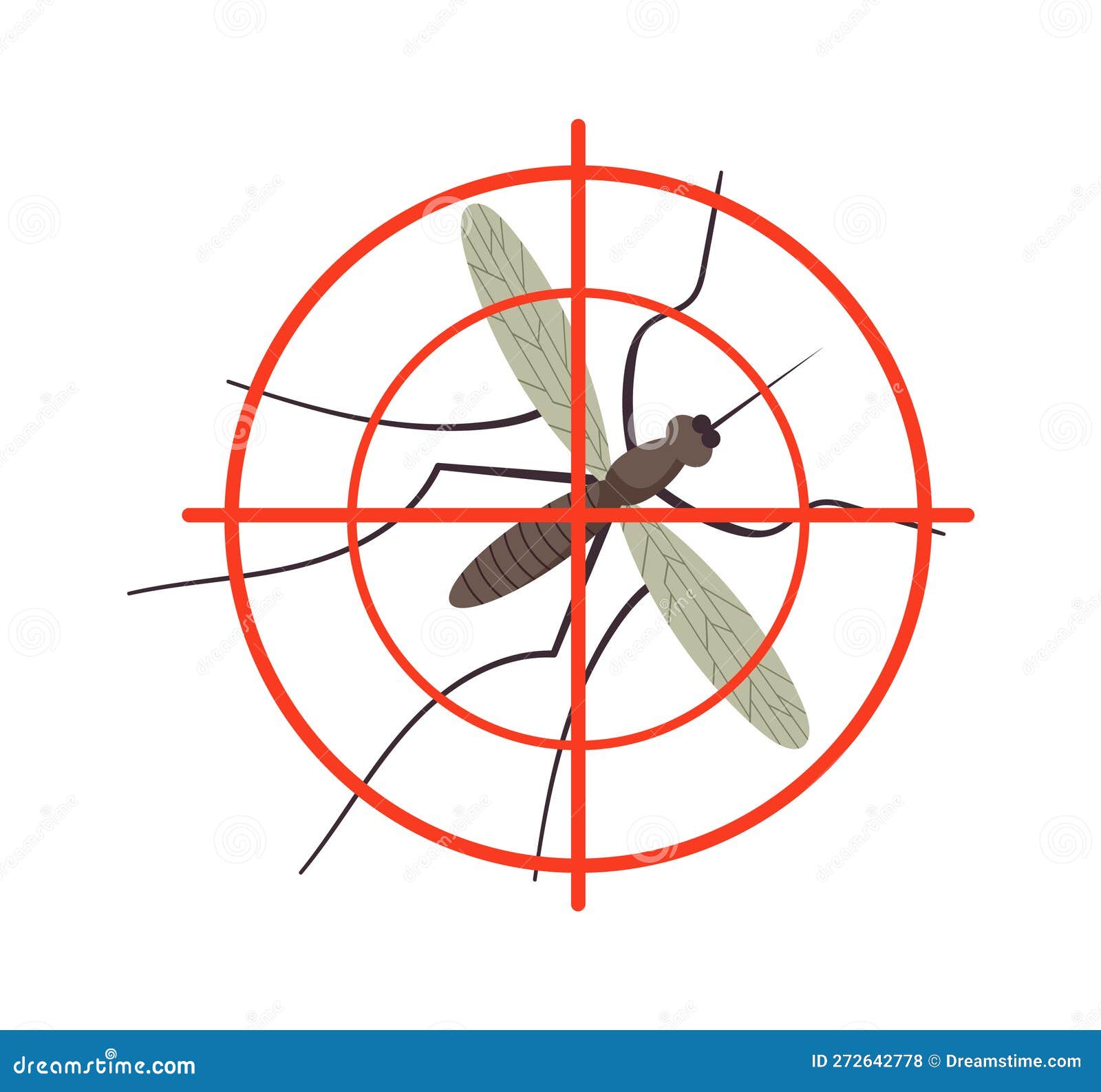 Neutralize mosquito insect stock vector. Illustration of flat 272642778