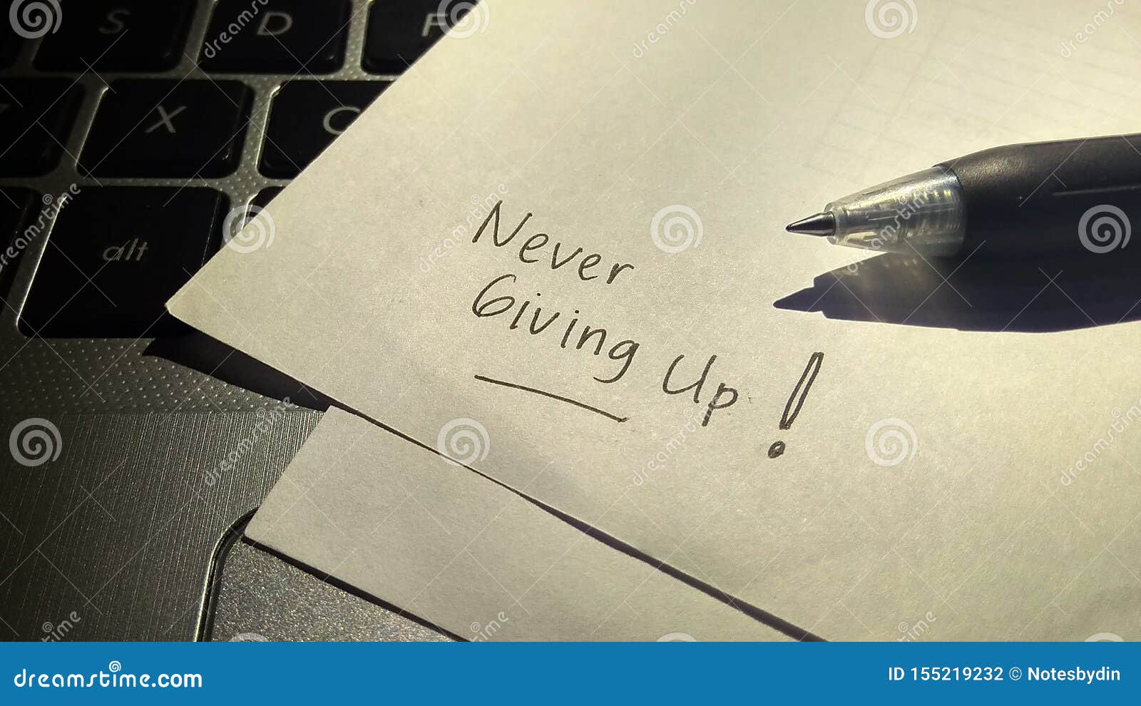 never giving up, mood booster handwritting