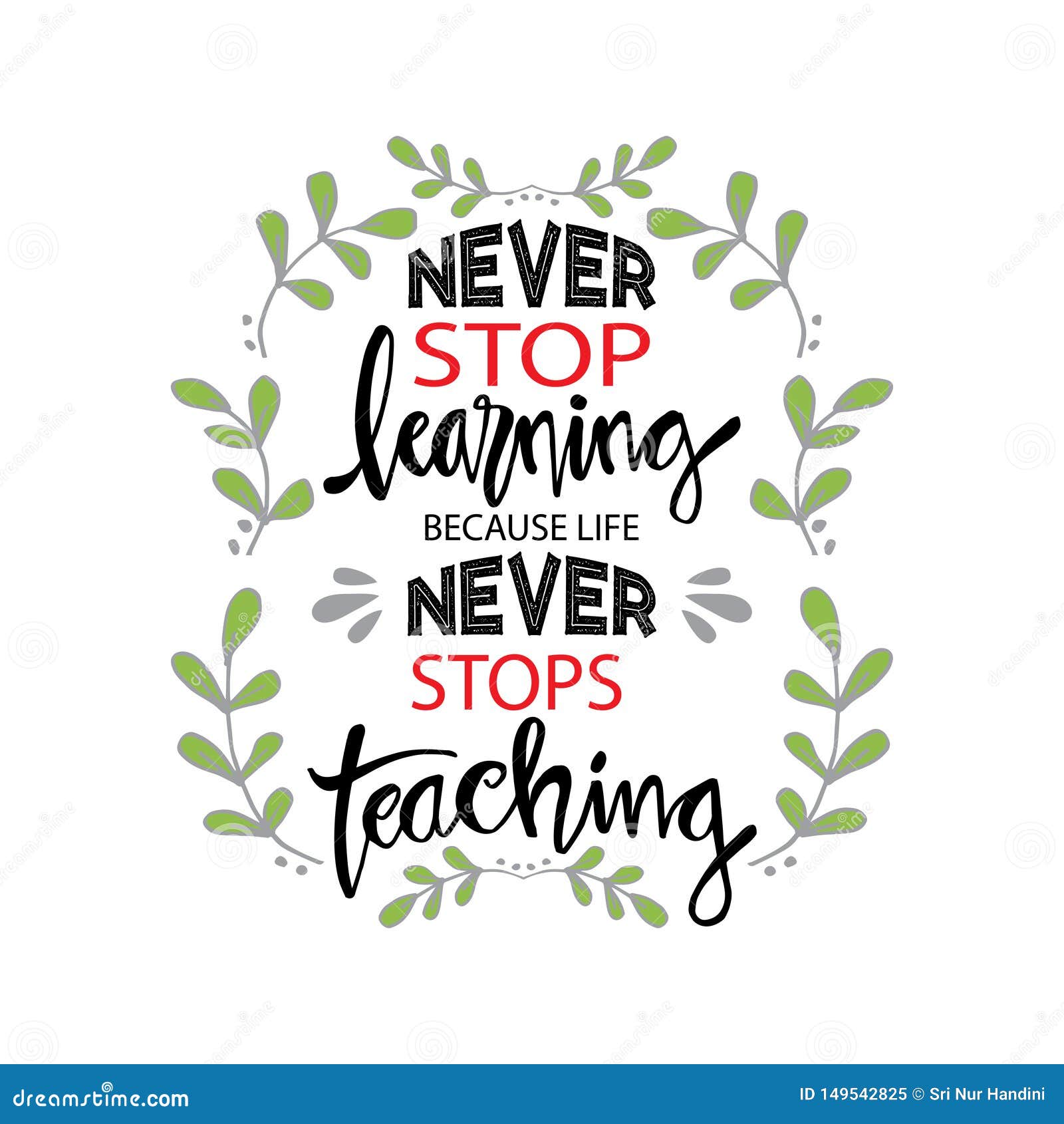 never stop learning, because life never stops teaching.