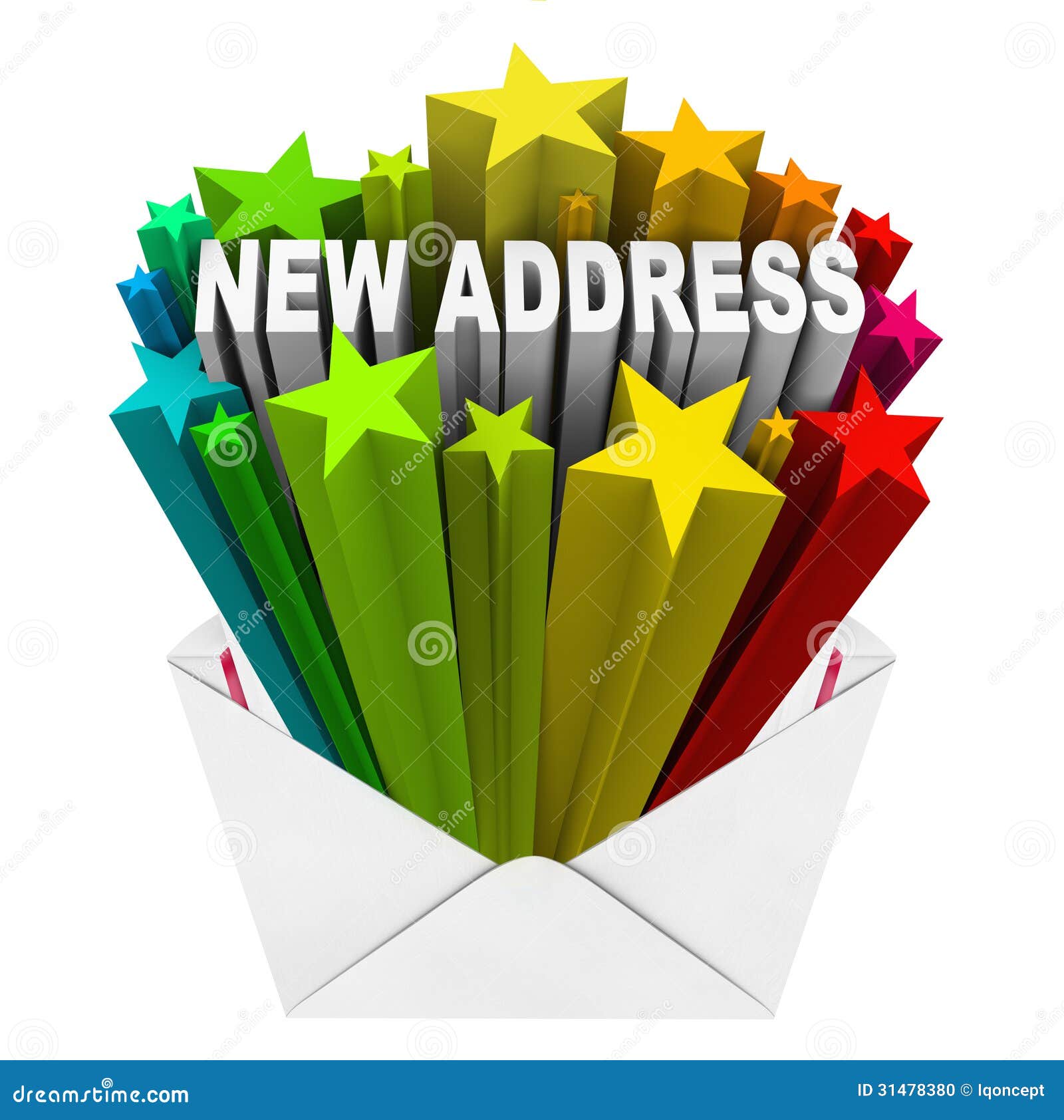 new address envelope letter mail notice