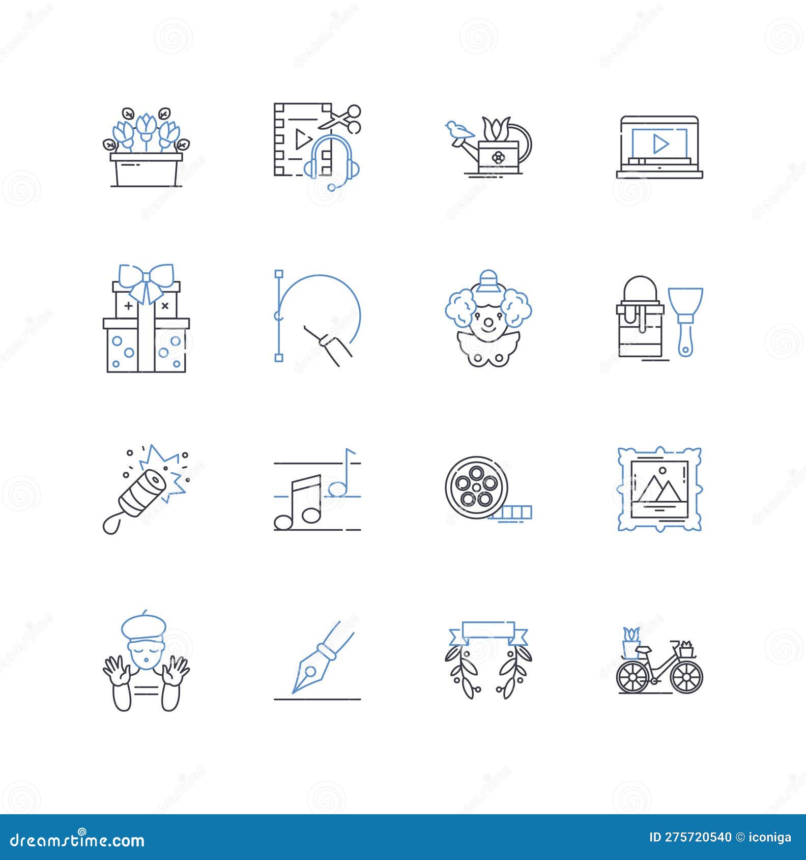new age jobs line icons collection. gig, remote, freelance, virtual, digital, tech, creative  and linear