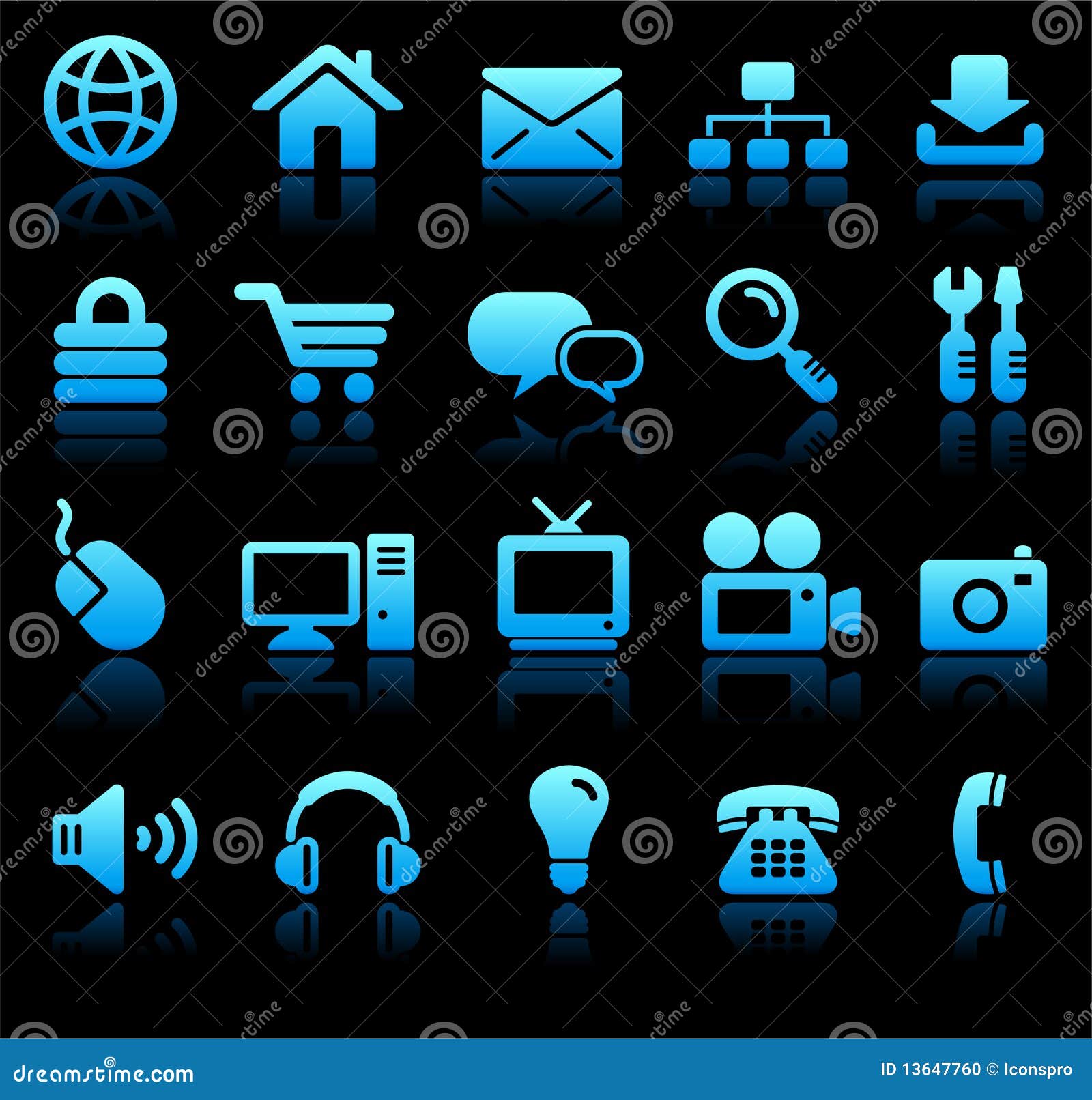 New Age Technology Icons Collection Stock Illustration Illustration