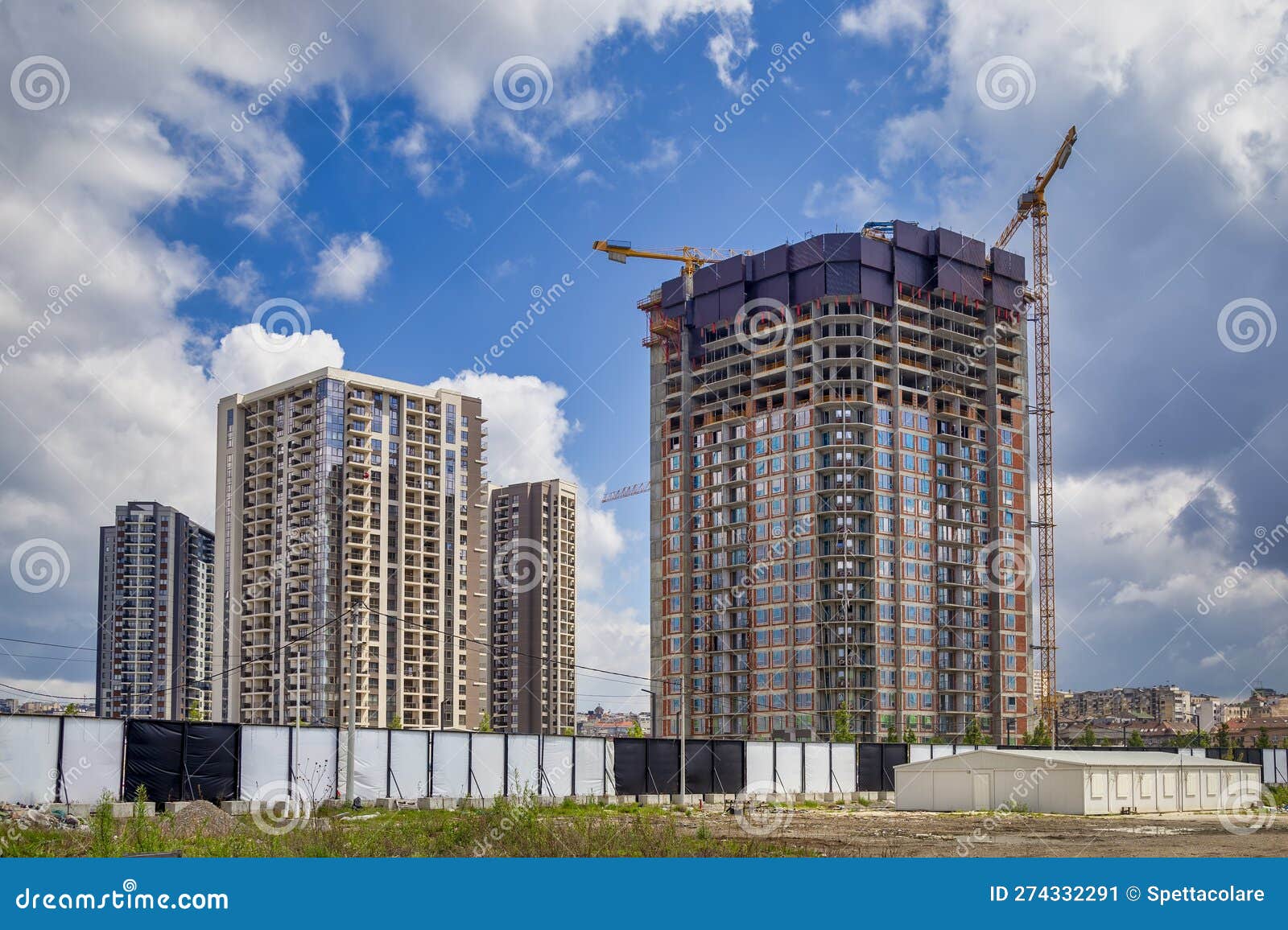 New Apartment Building Under Construction Stock Image Image of