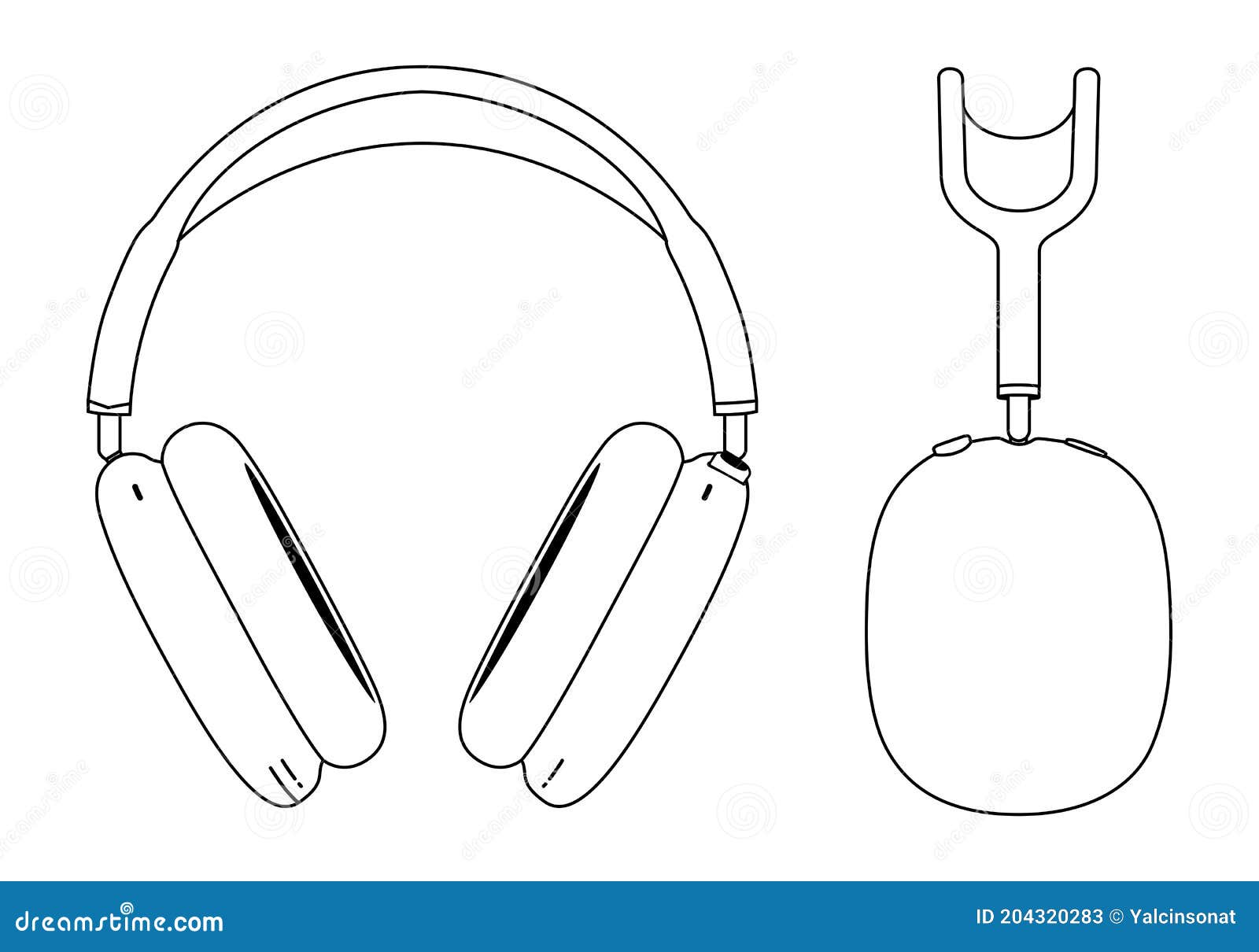 Premium Vector  A silver colored air max headphone sticker illustration  vector