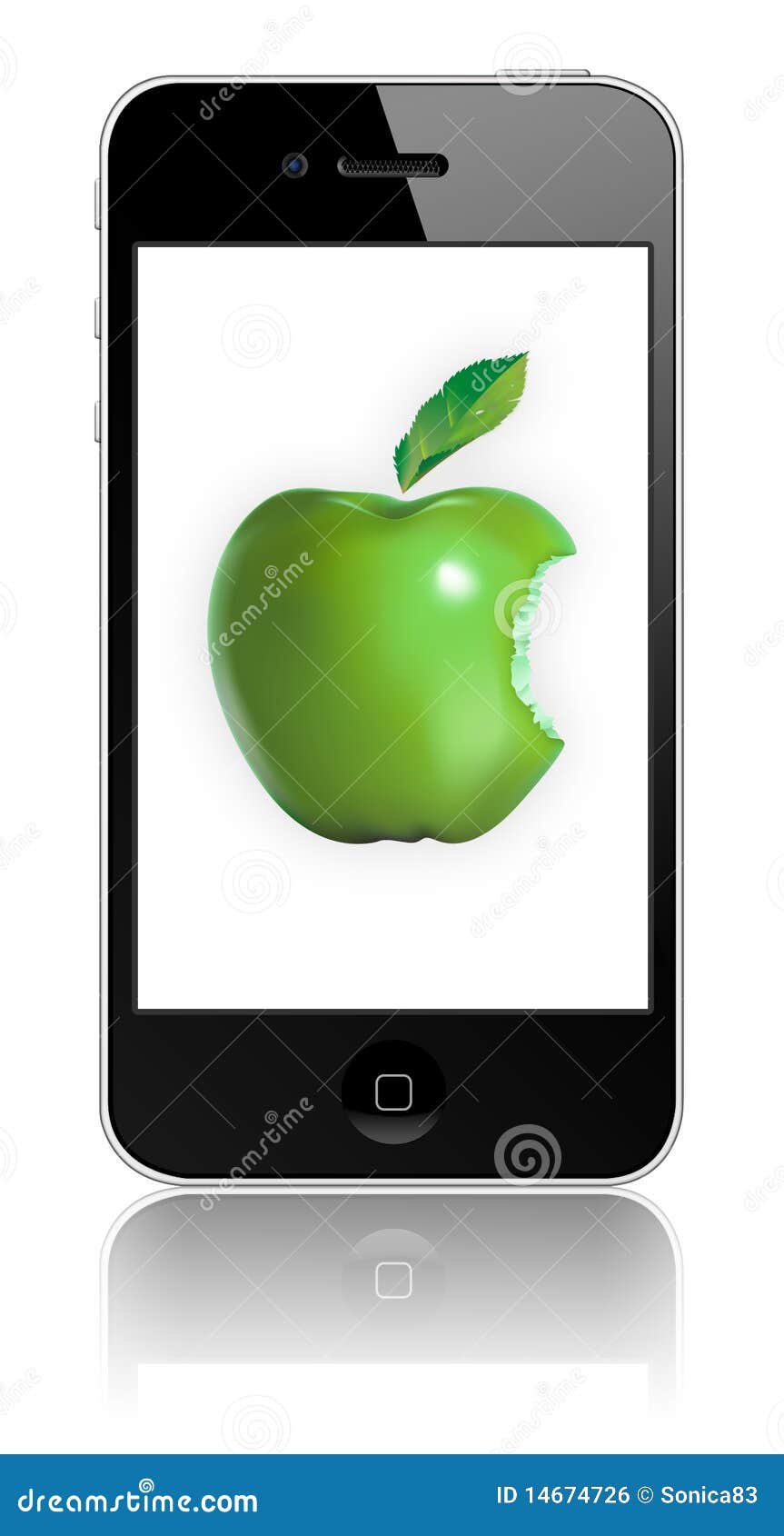New Apple IPhone 4 Ecofriendly Editorial Photo Illustration of