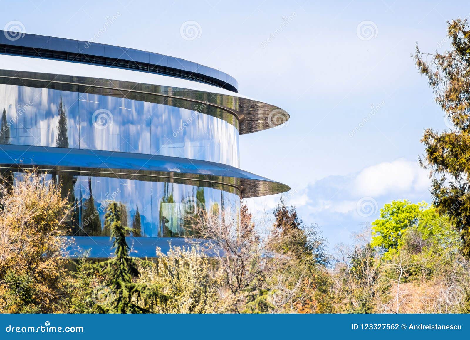 The New Apple Offices Located in Silicon Valley Editorial Photography