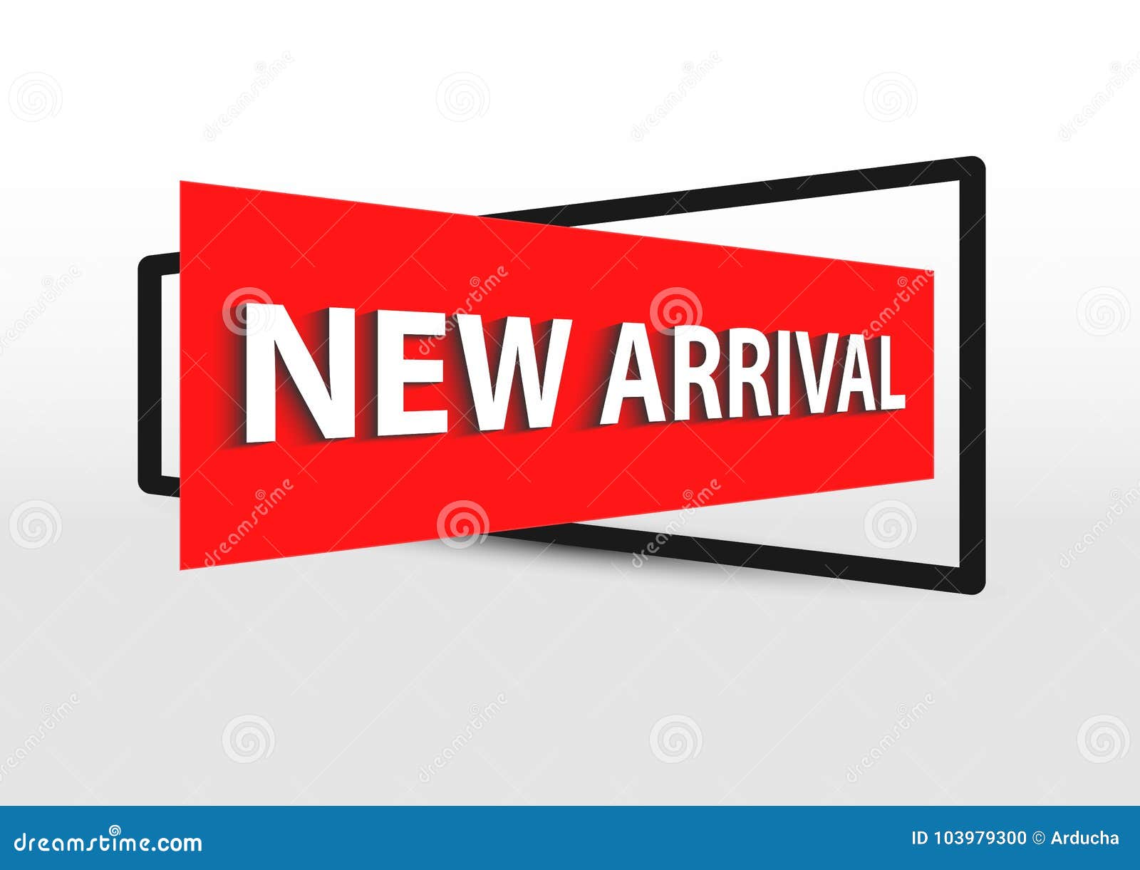 New Arrival Banner Promotion 3d Effect Stock Vector Illustration Of Target Awaiting