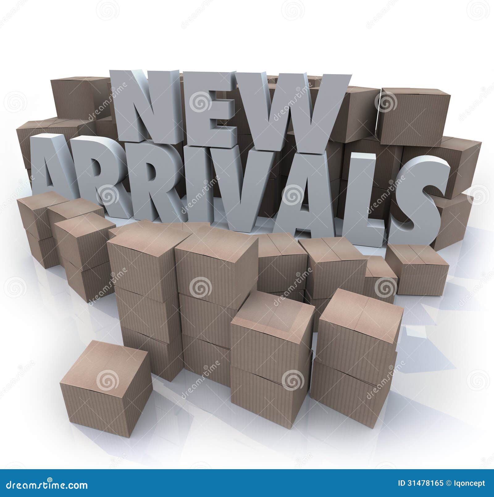 new arrivals cardboard boxes items merchandise products