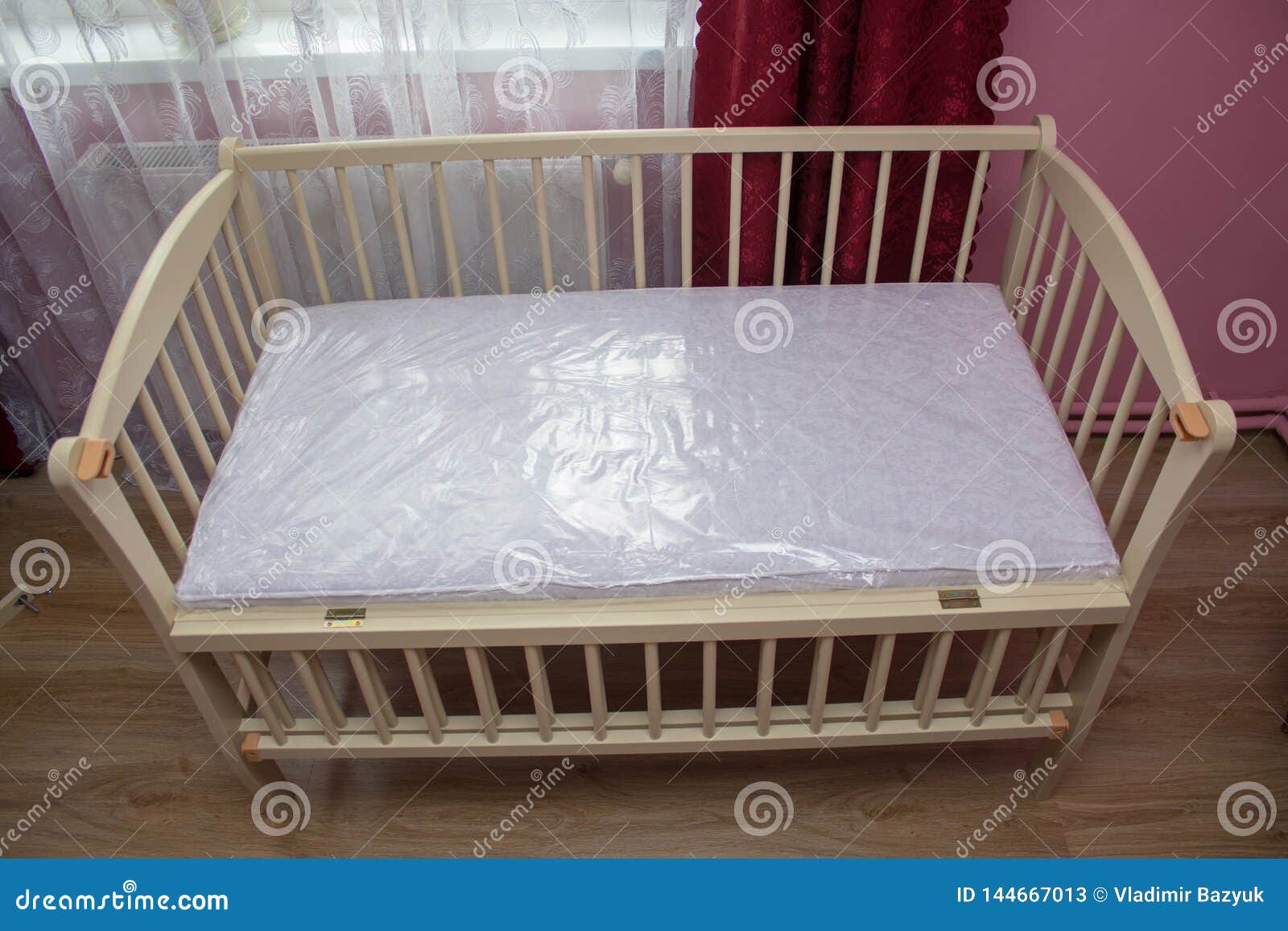 New Baby Crib With Mattress Bed With Mattress For A Girl In The