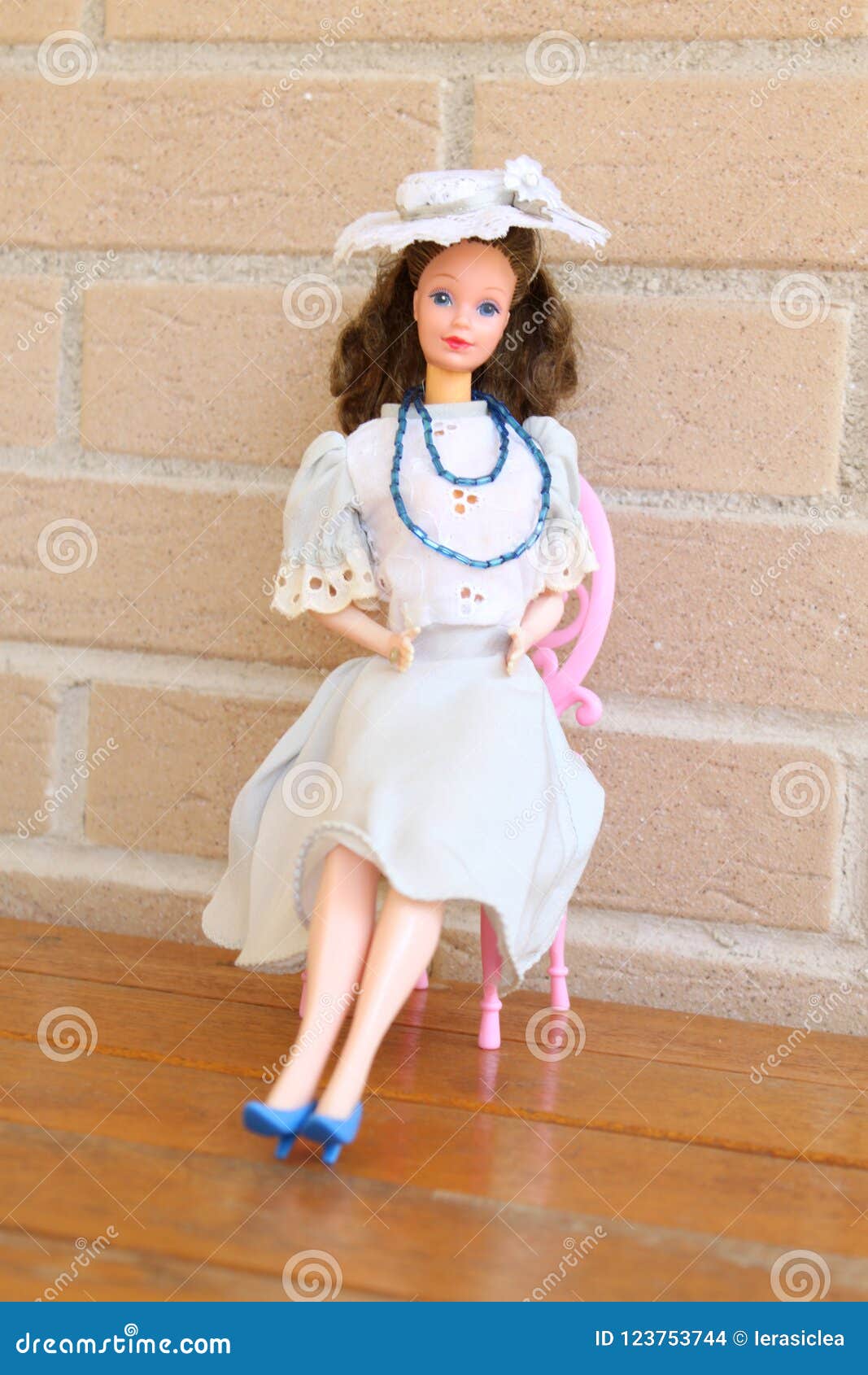One Old Barbie Doll Whit 80s And 90s Outfits Editorial Stock Image