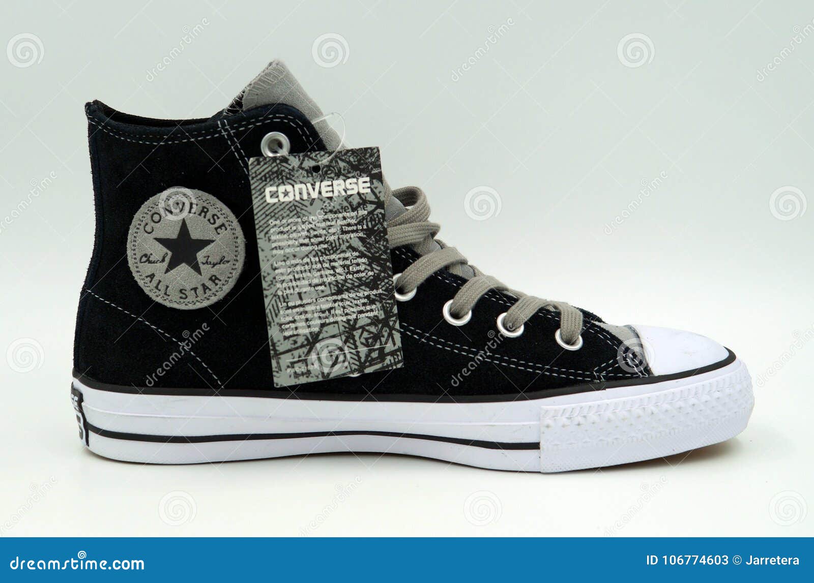 New Black All Stars Sneaker Stock Photo - Image of footwear, label: 106774603