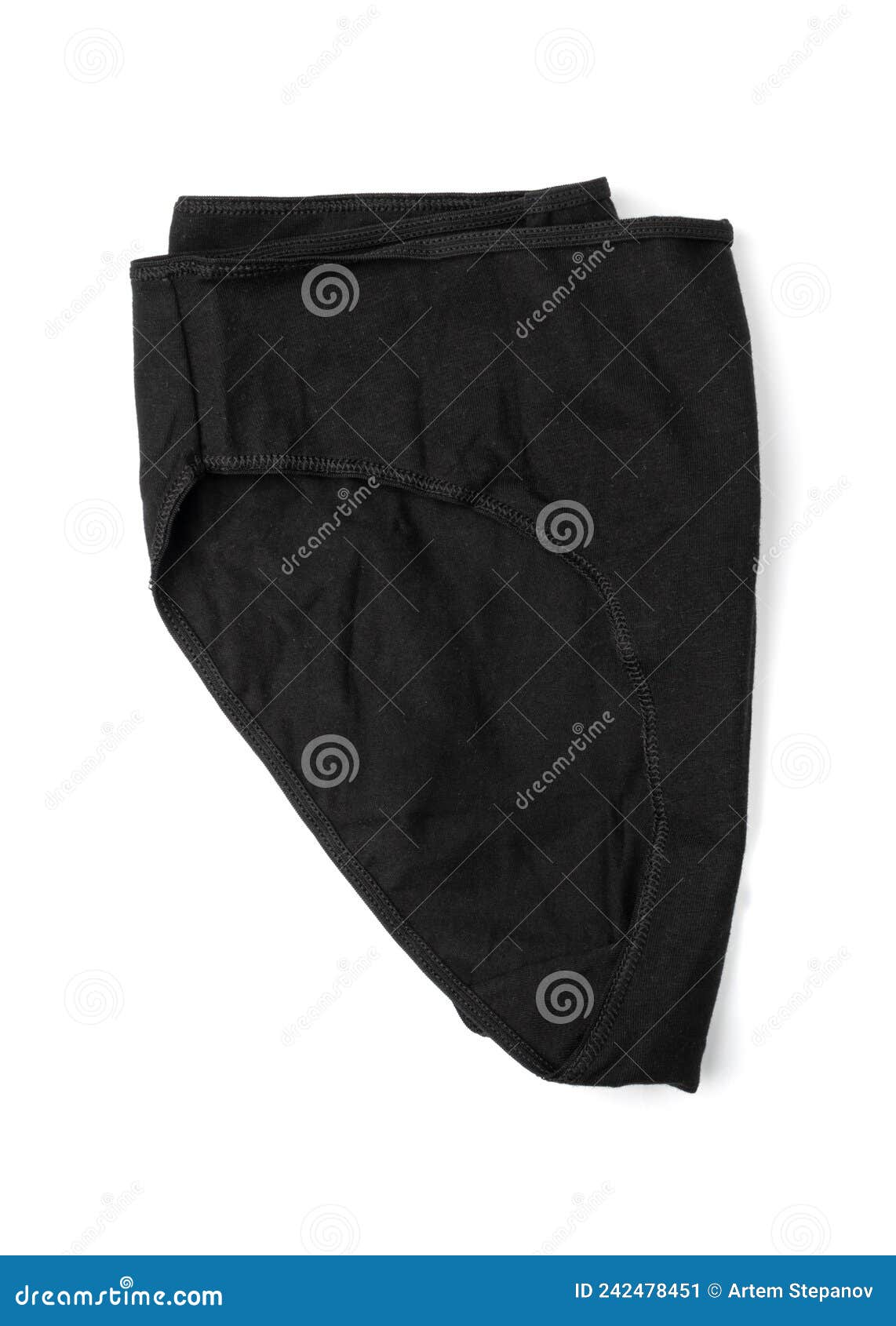 New black panties isolated stock image. Image of folded - 242478451