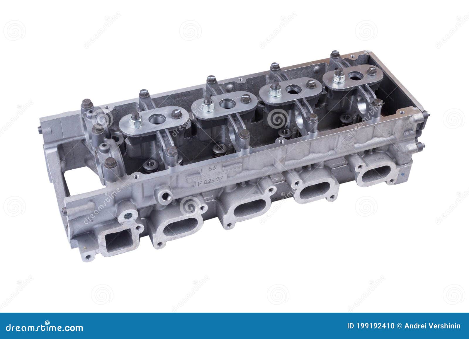 New Block Head Of A Fourcylinder Internal Combustion Engine Stock