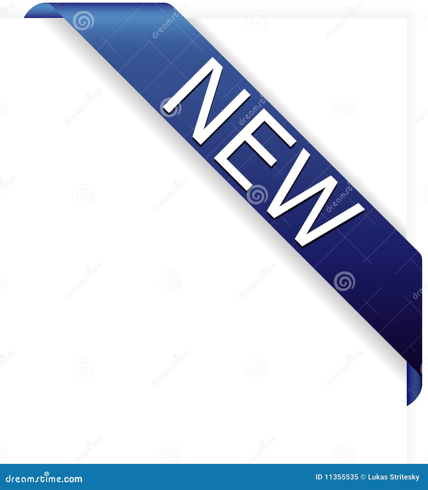 Promotie Boomgaard Saai New blue corner ribbon stock vector. Illustration of badge - 11355535