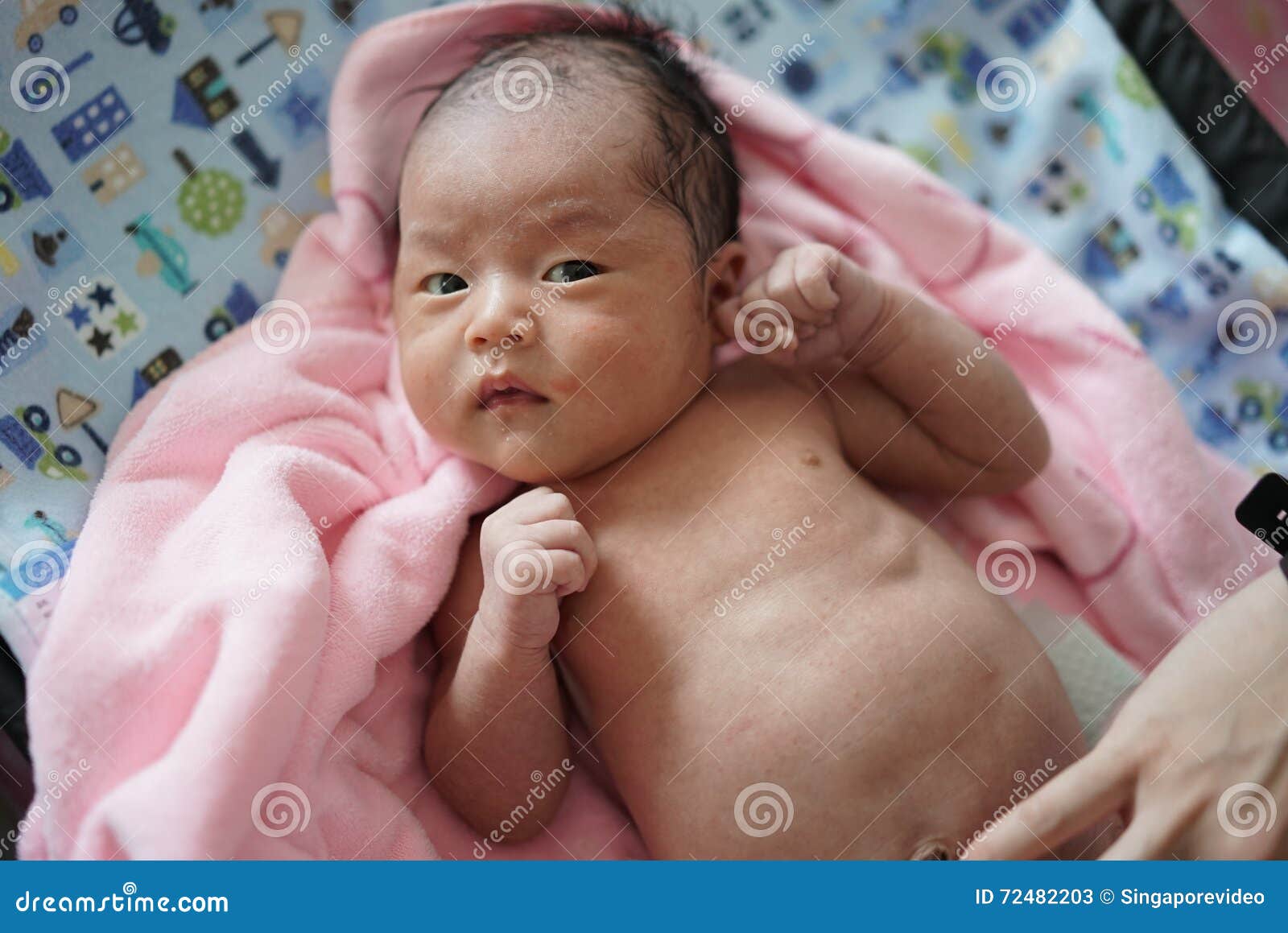 New Born Asian Chinese Baby after Shower Stock Image - Image of fear,  infant: 72482203