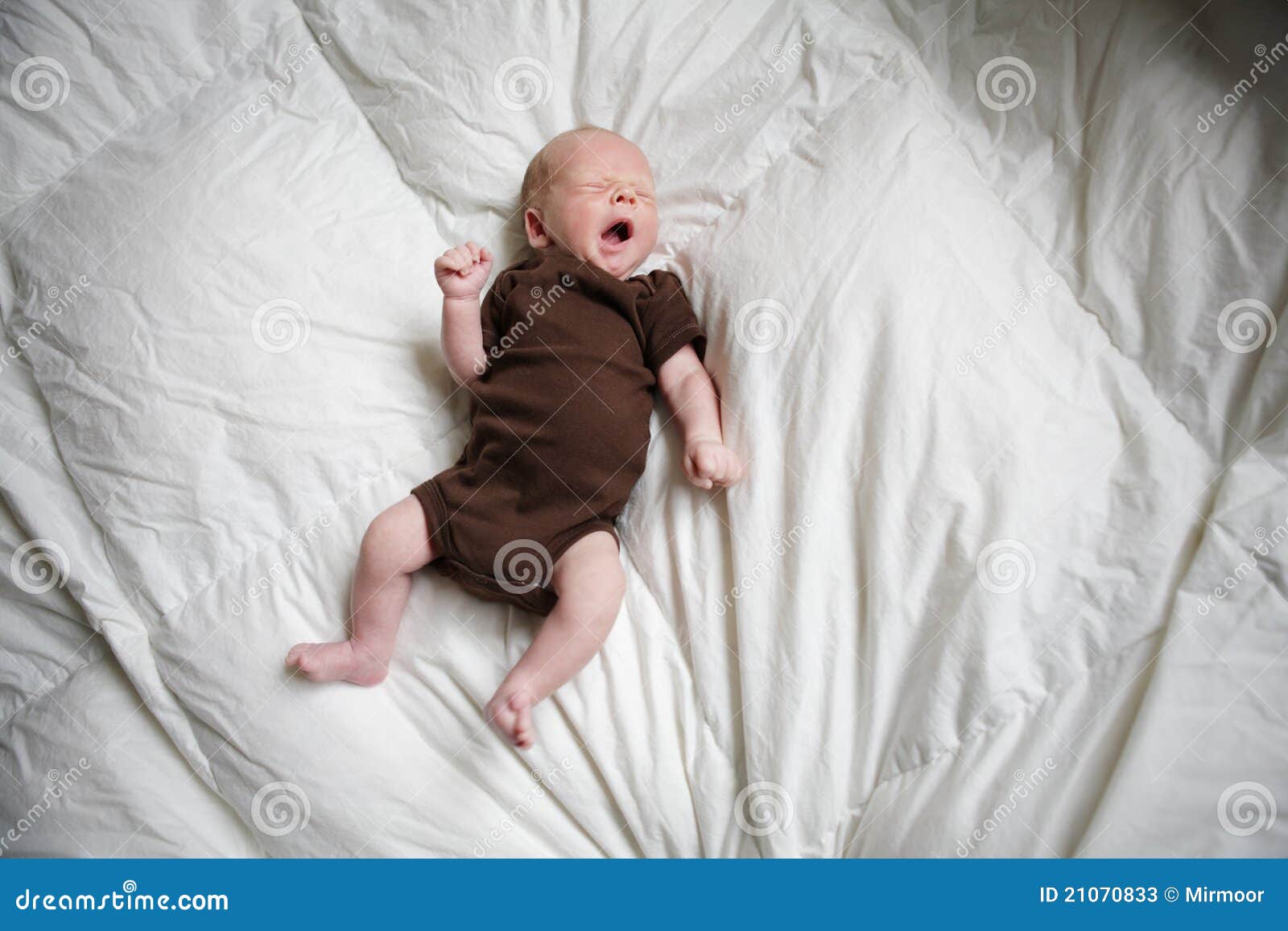 New Born Baby Sleeping in His Bed. Stock Image Image of care, baby