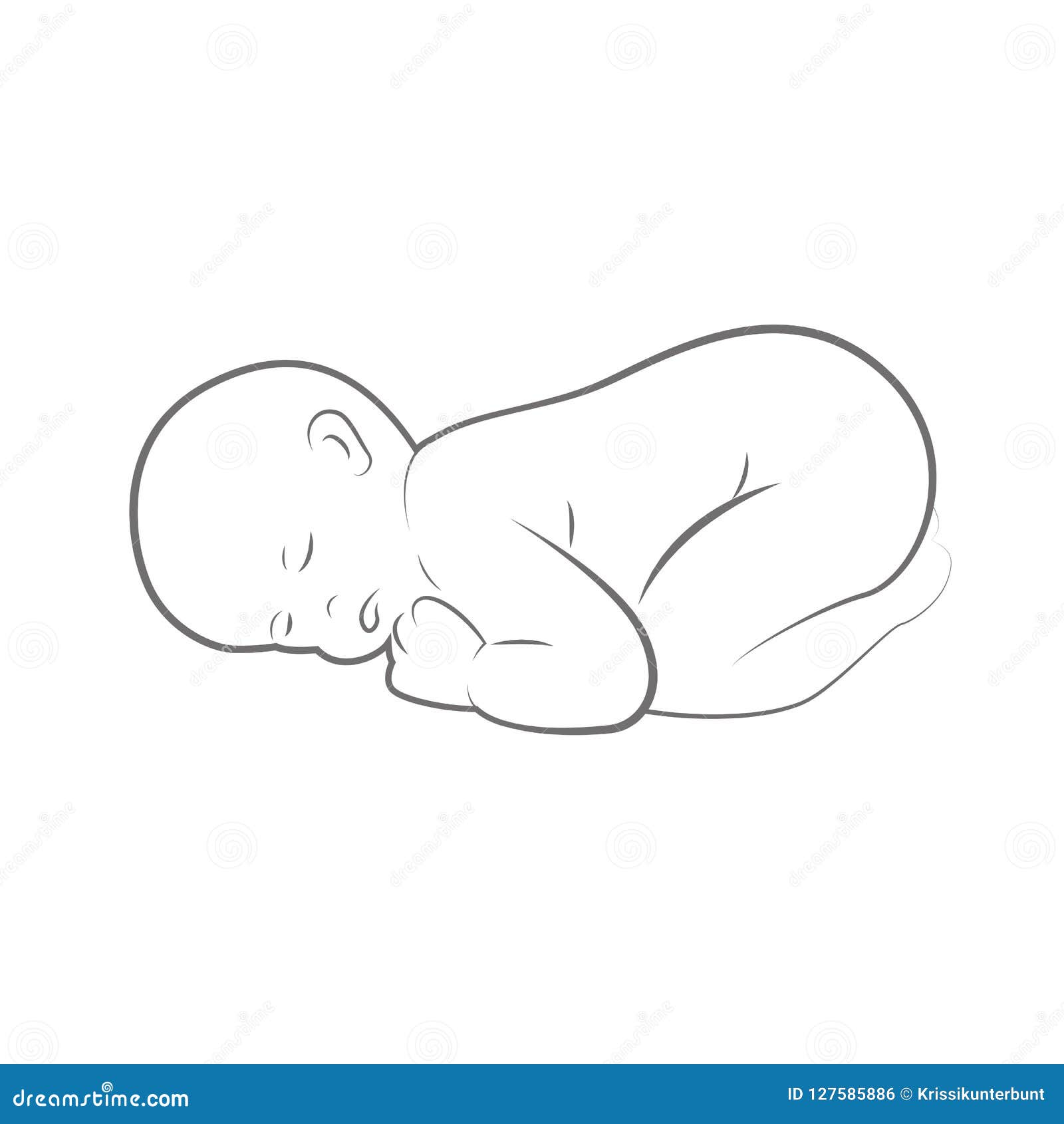 Hand Drawn Sketch Sleeping Newborn Baby Stock Illustration 2001749501   Shutterstock