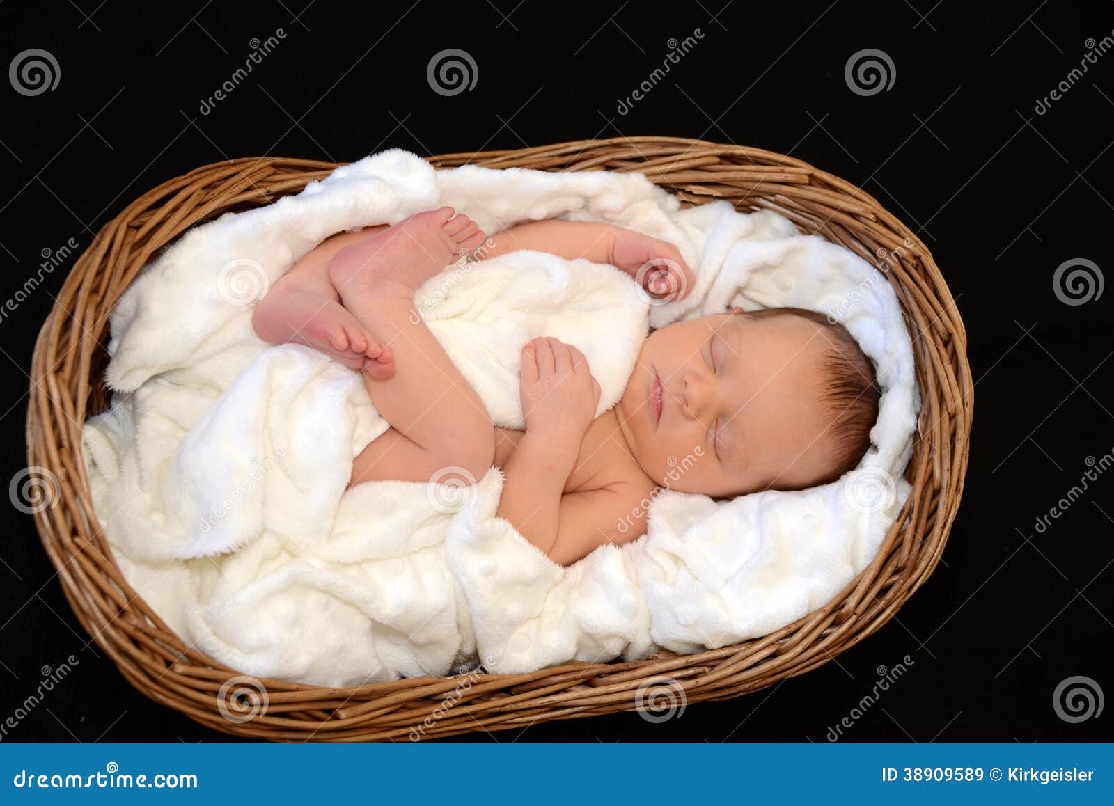 wooden baby basket