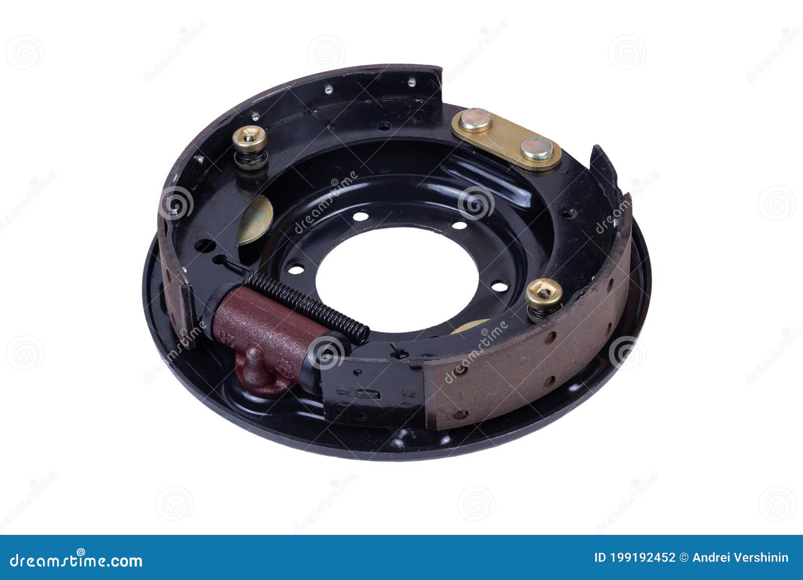 New Brake Pads and Cylinder Brake Drum Stock Photo Image of pads