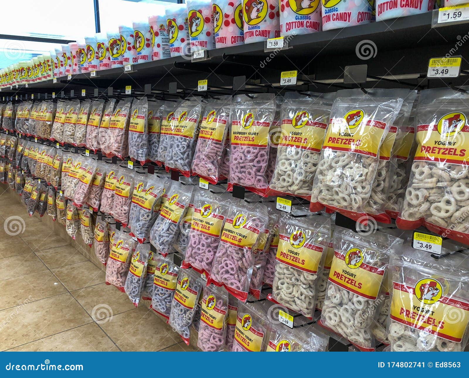 NEW BRAUNFELS, TX - 22 FEB 2020: Bags Of Pretzels For Sale ...