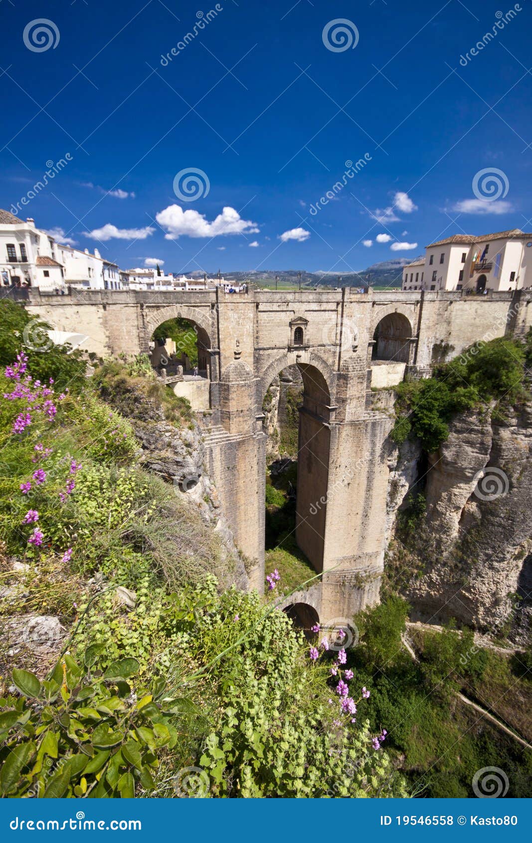 new bridge in ronda, andalucia, spain