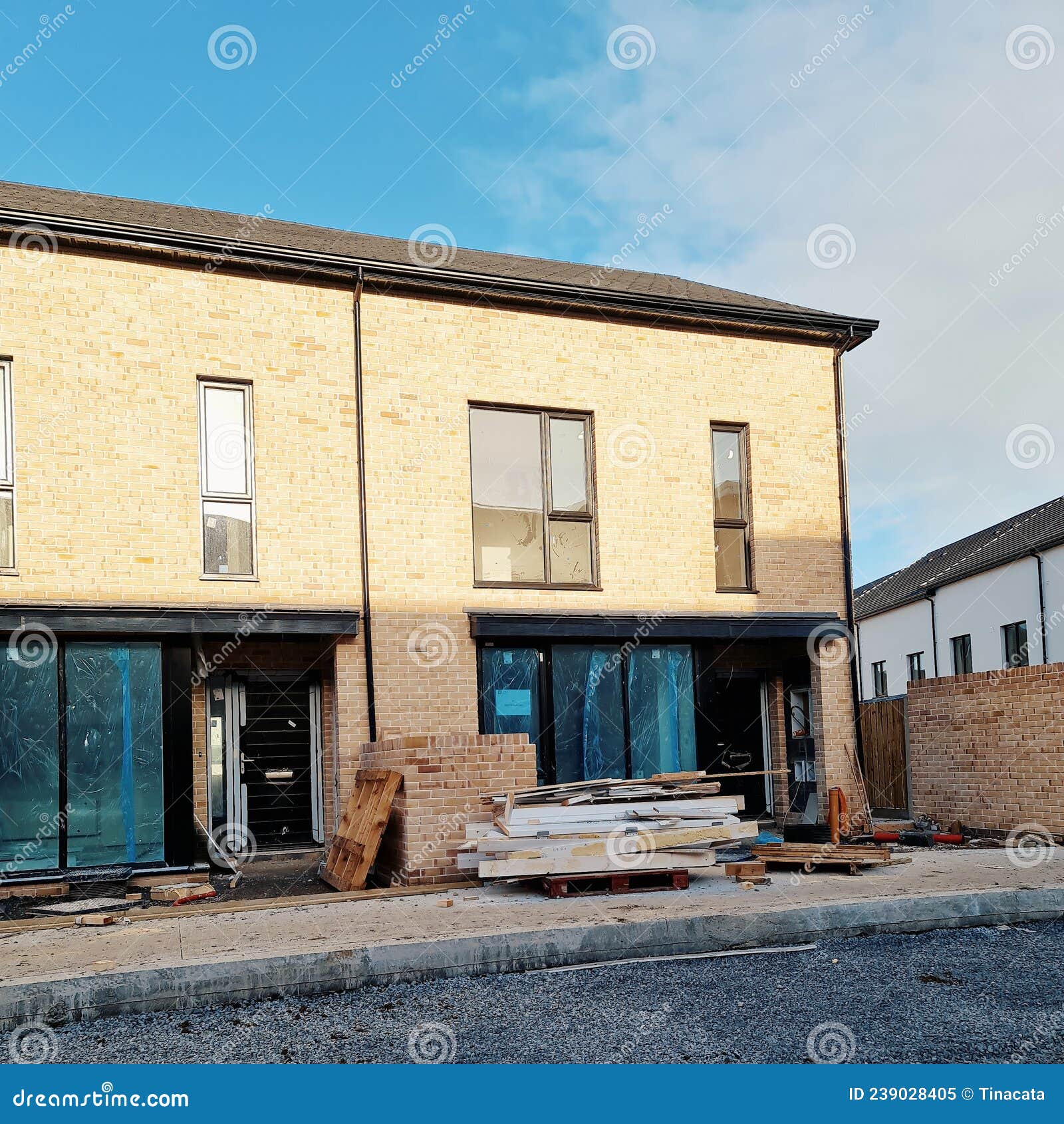 New Building House Site in Baldoyle Ireland Stock Image Image of
