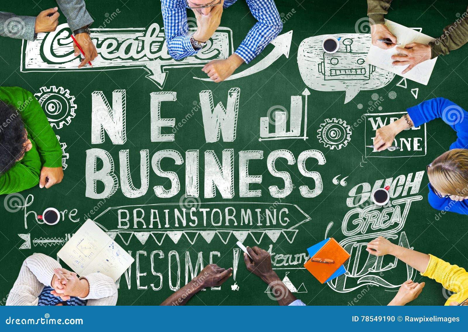 New Business Planning Strategy Vision Goals Concept Stock Photo Image