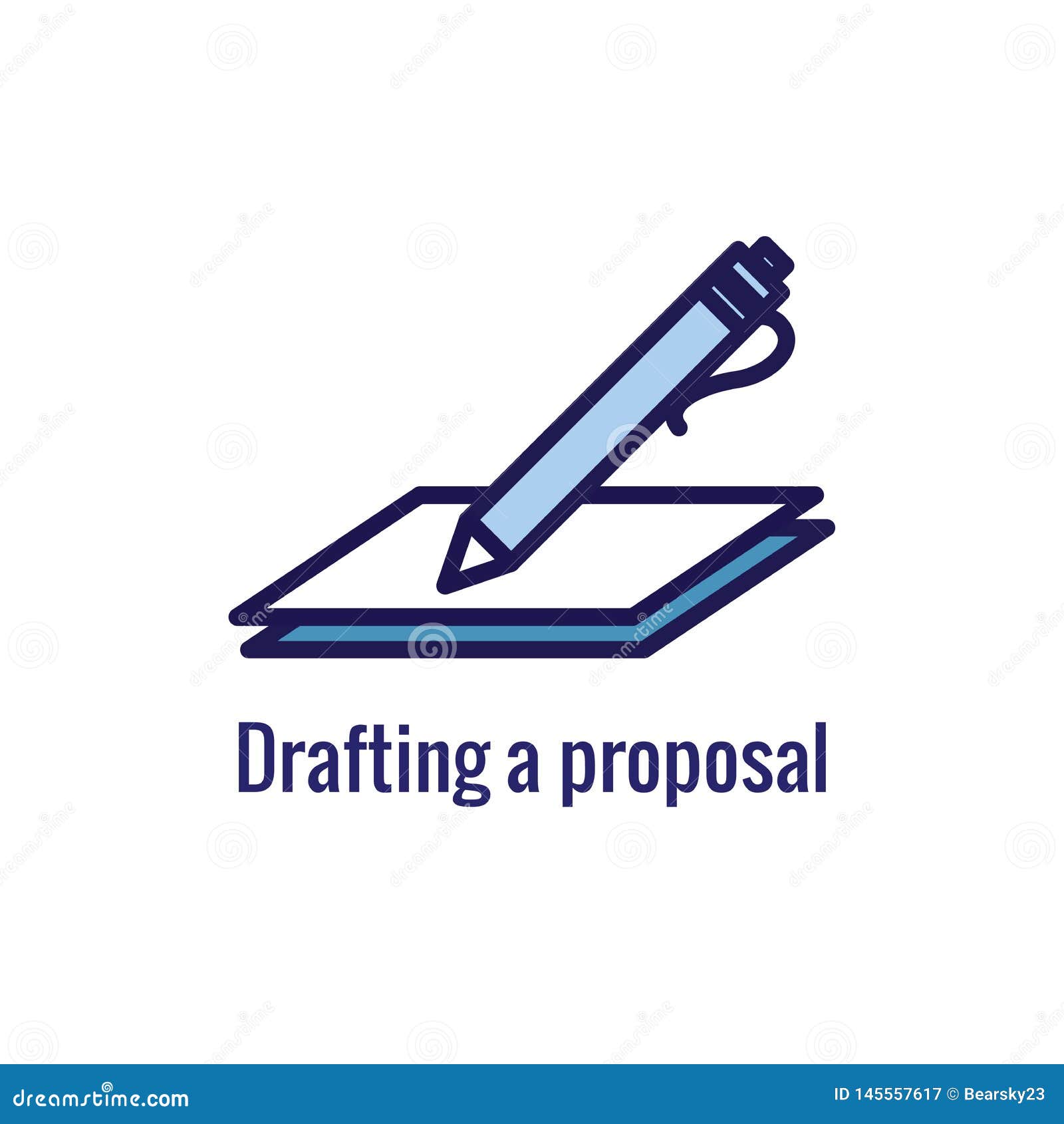new business process icon, proposal draft phase