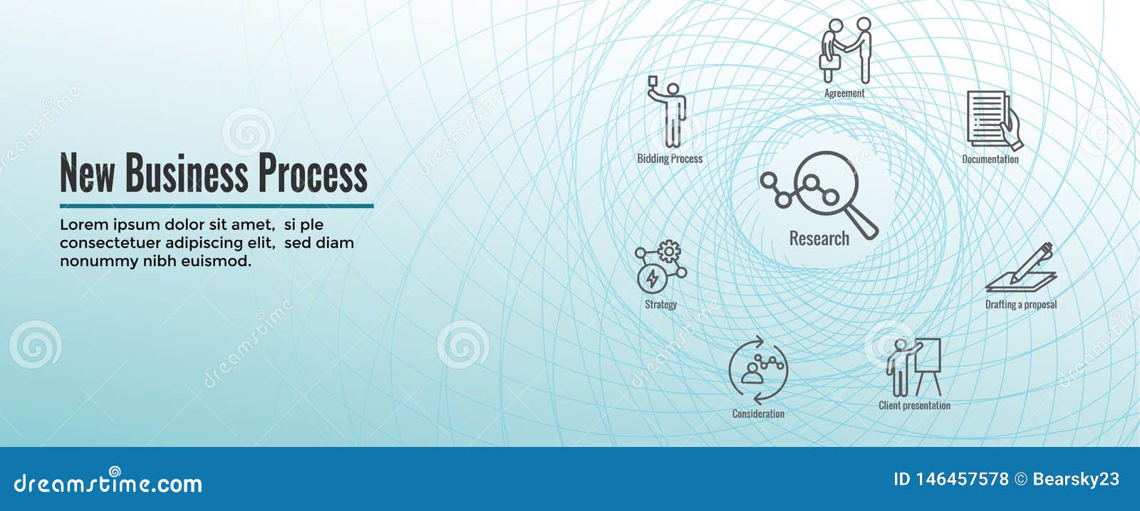 new business process web header banner / icon set