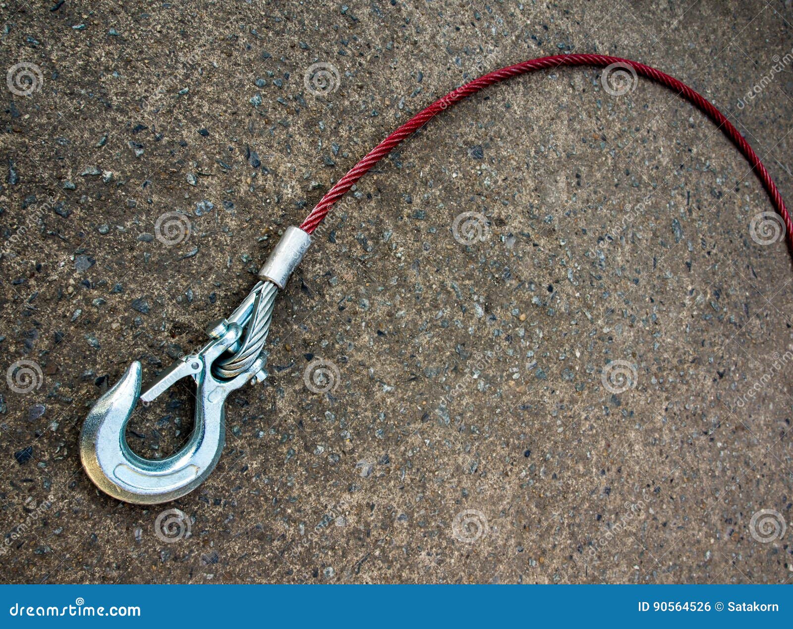 New Cable and Hook for Install in the Winch of Car Stock Photo - Image of  cable, wire: 90564526